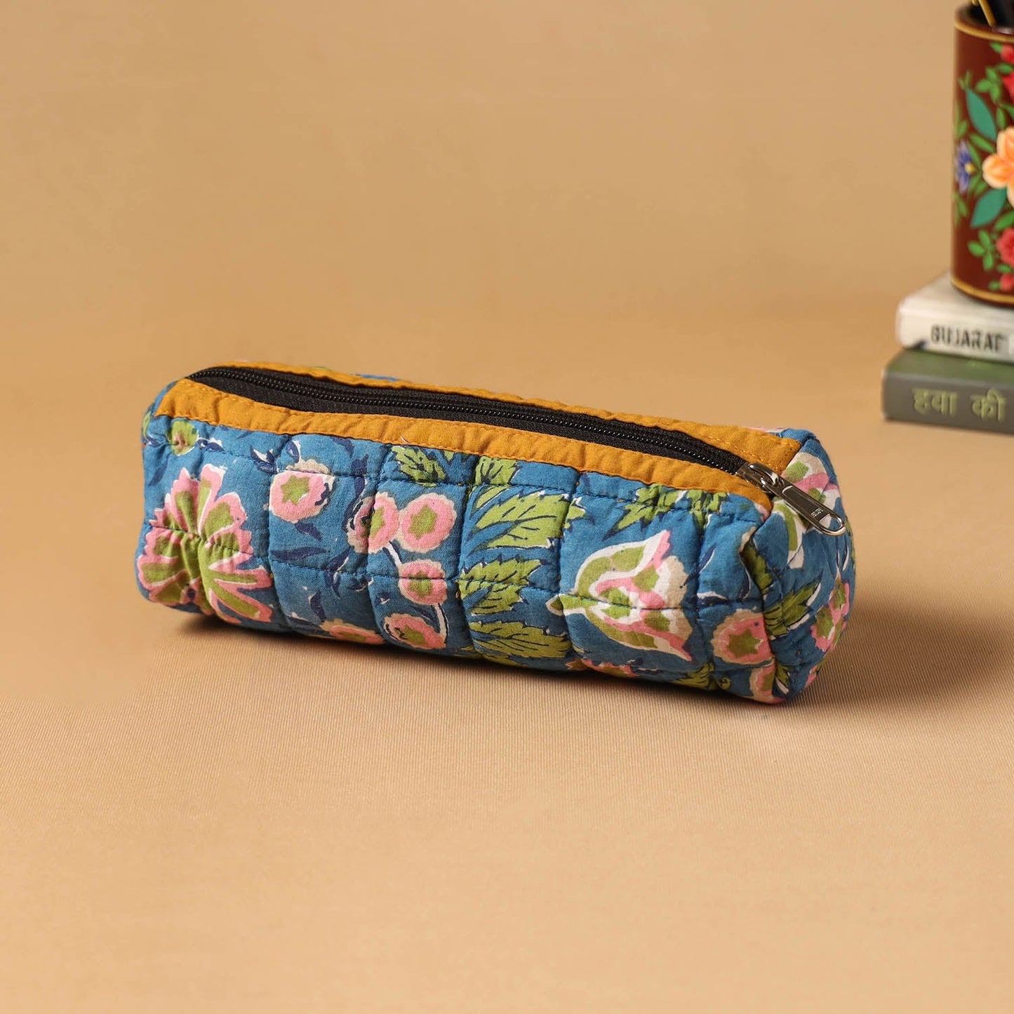 Handcrafted quilted pencil pouch 13
