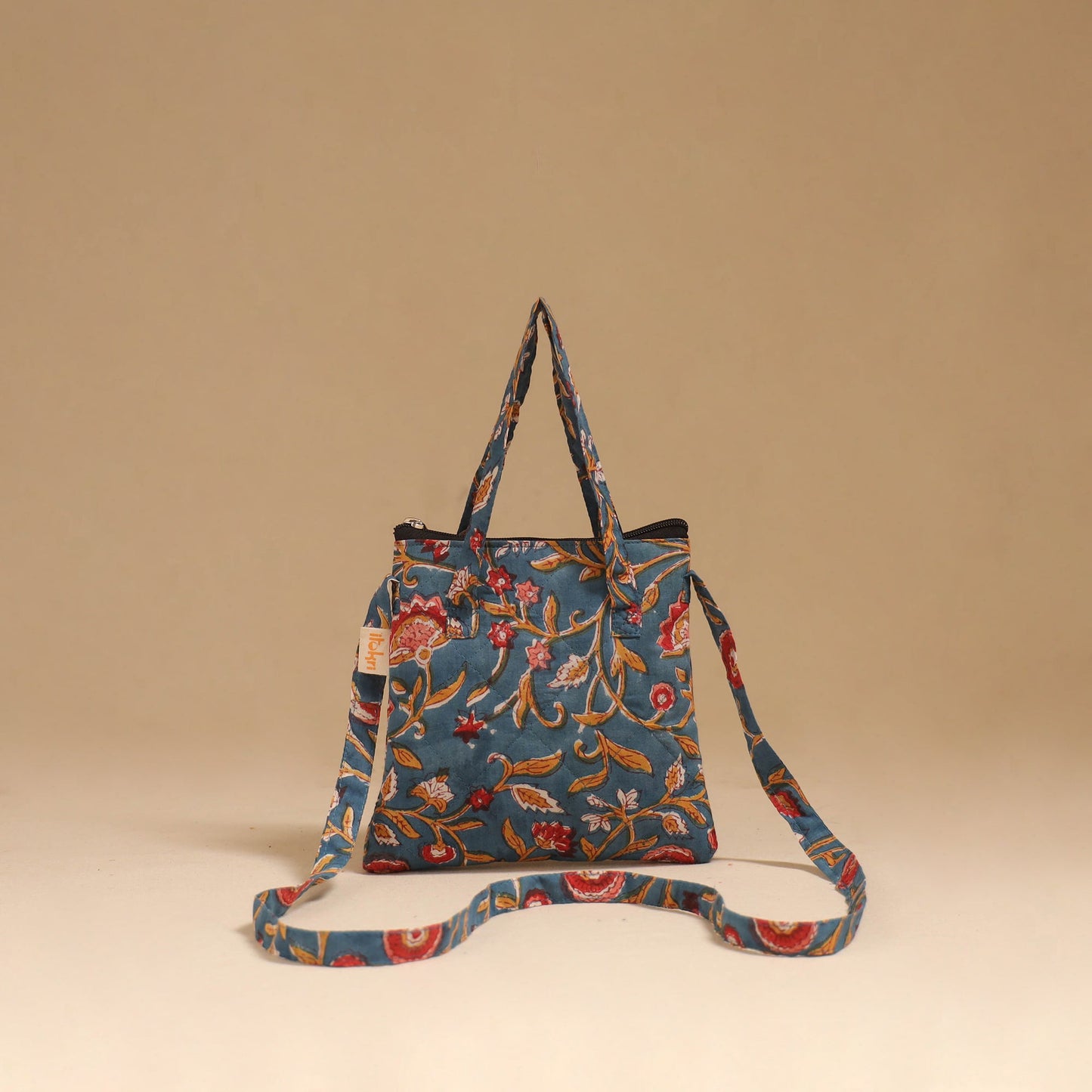 Handcrafted quilted sling bag 06