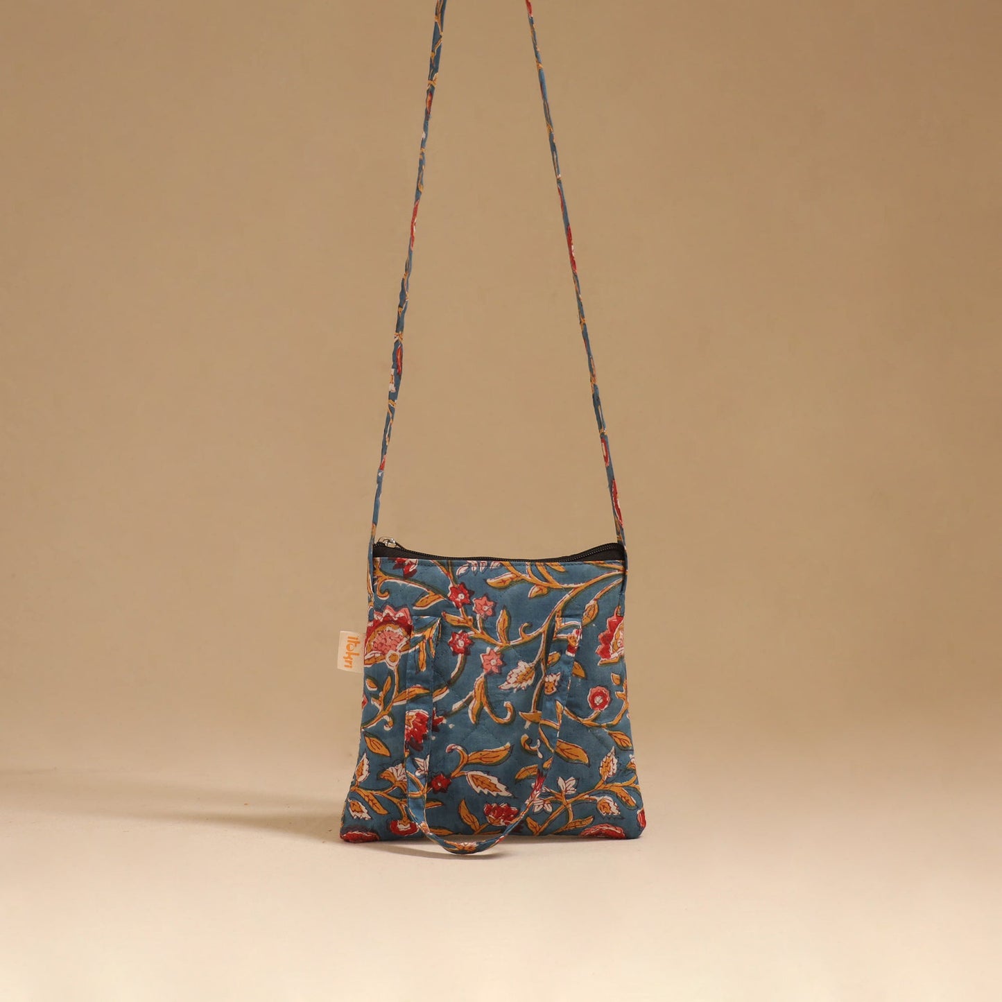 Handcrafted quilted sling bag 06