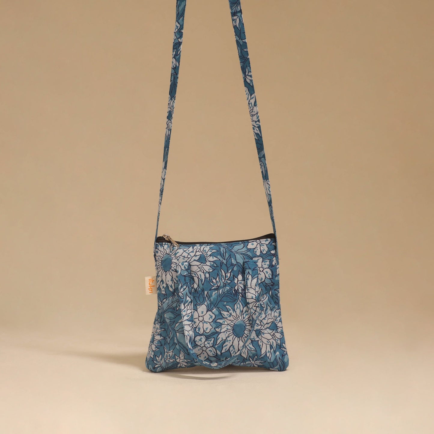 Handcrafted quilted sling bag 14