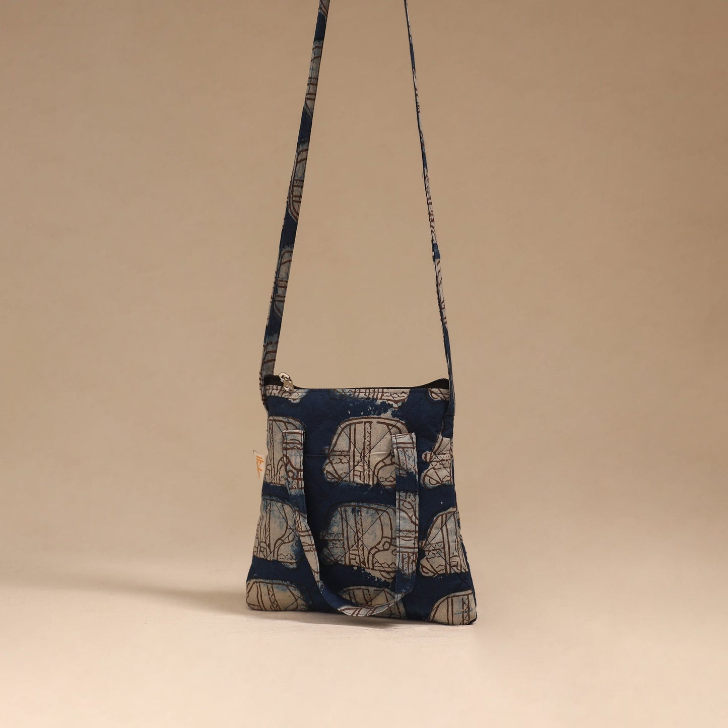 Handcrafted quilted sling bag 29