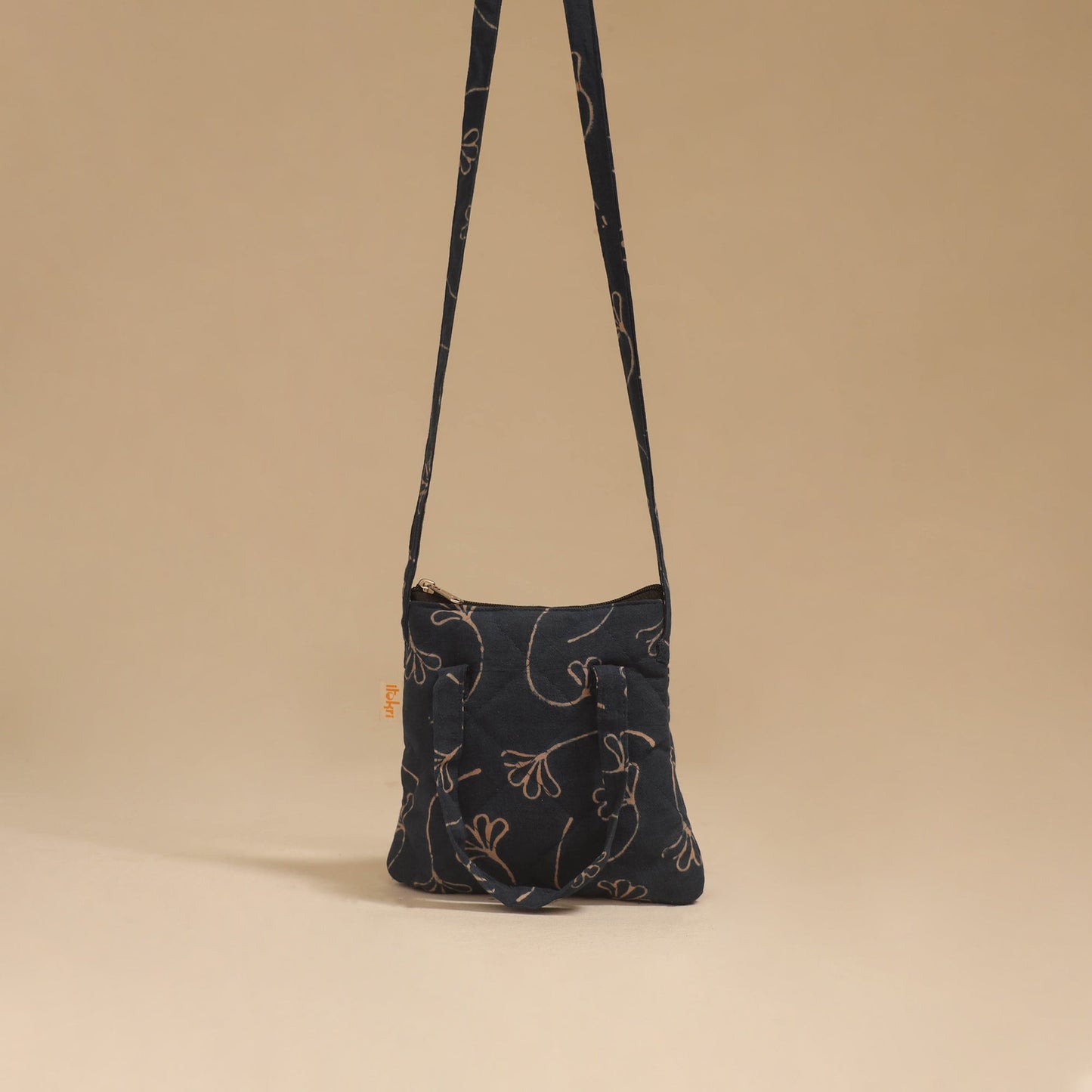 Handcrafted quilted sling bag 37