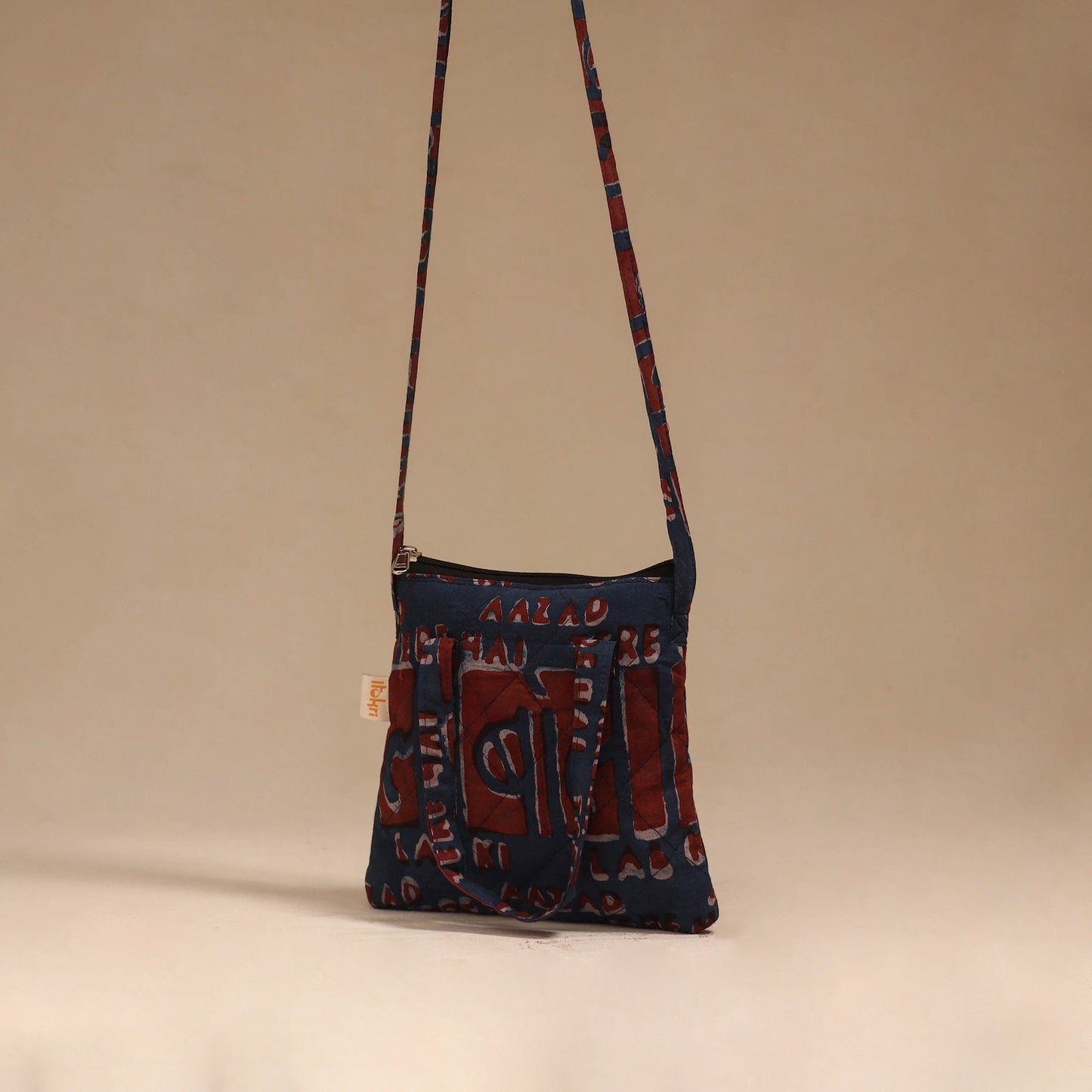 Handcrafted quilted sling bag 47