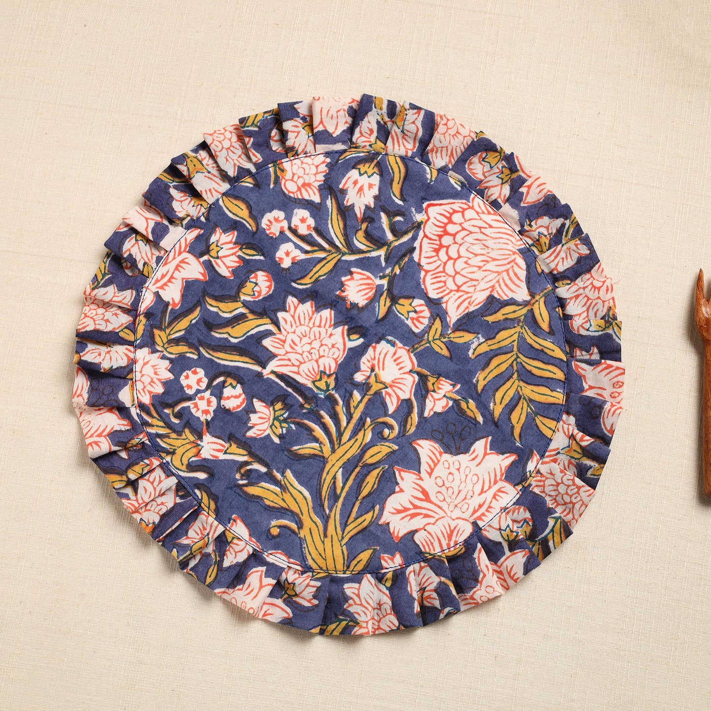 Blue Handcrafted Sanganeri Cotton Pot Holder