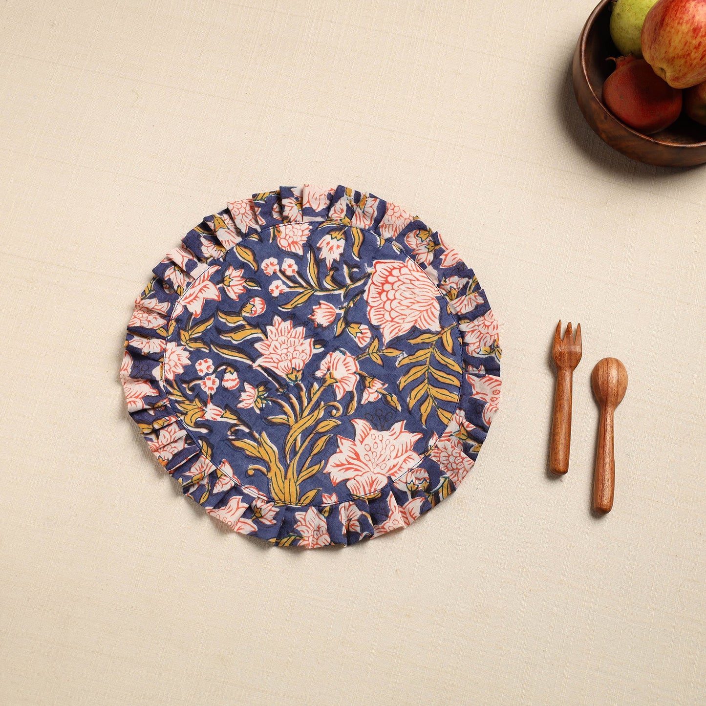 Blue Handcrafted Sanganeri Cotton Pot Holder