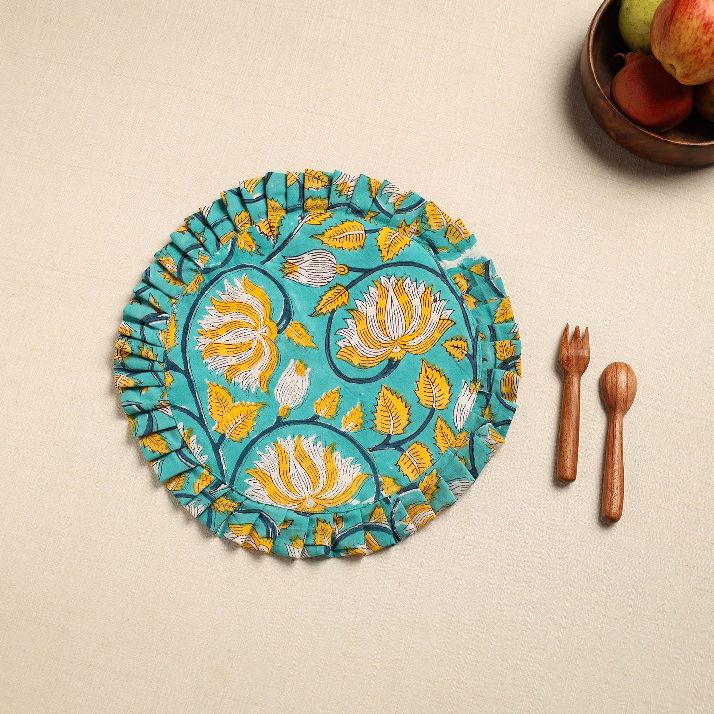 Blue Handcrafted Sanganeri Cotton Pot Holder