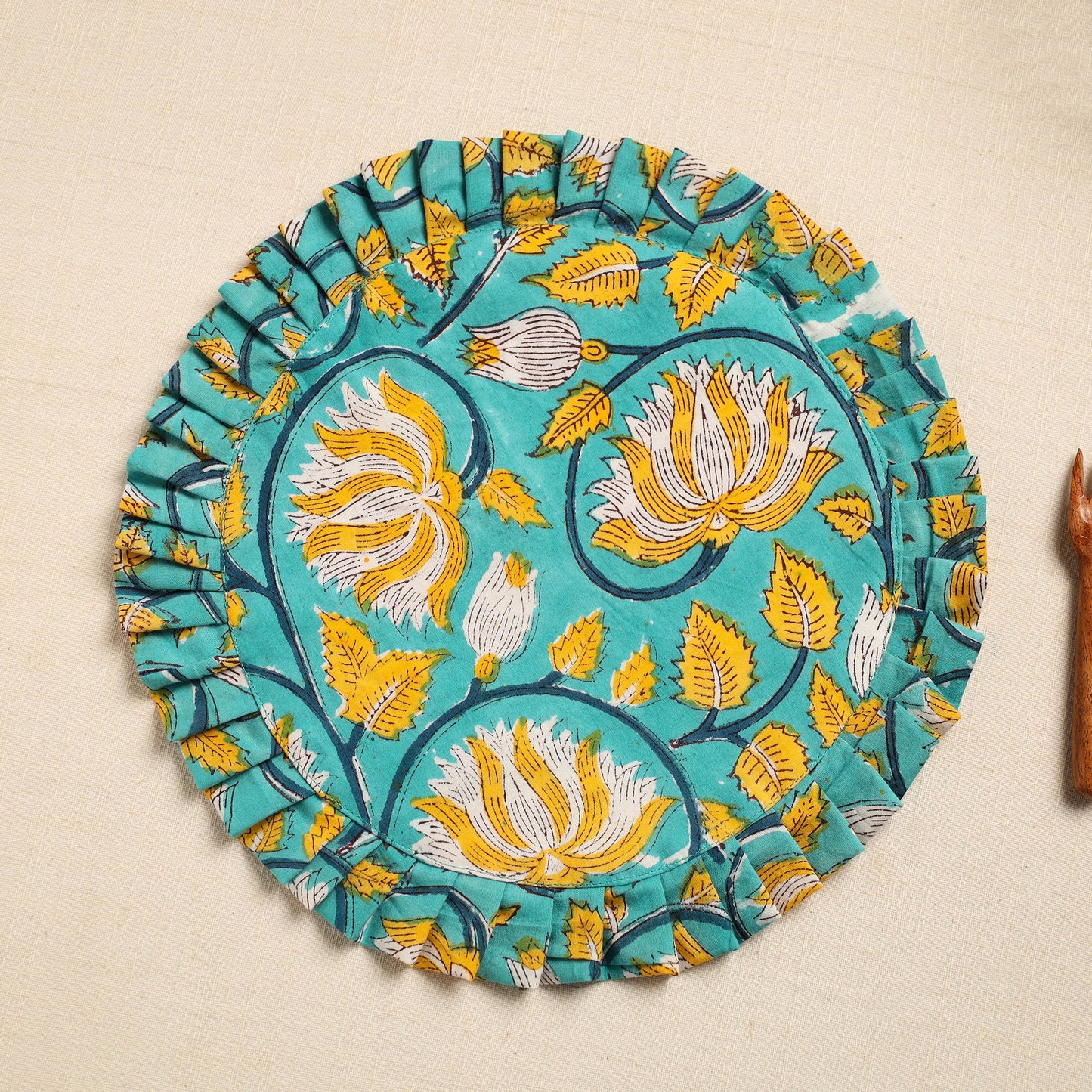 Blue Handcrafted Sanganeri Cotton Pot Holder
