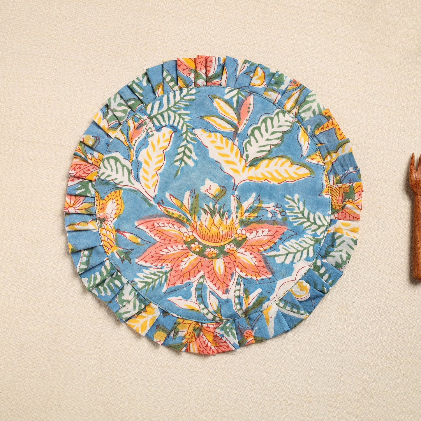 Blue Handcrafted Sanganeri Cotton Pot Holder
