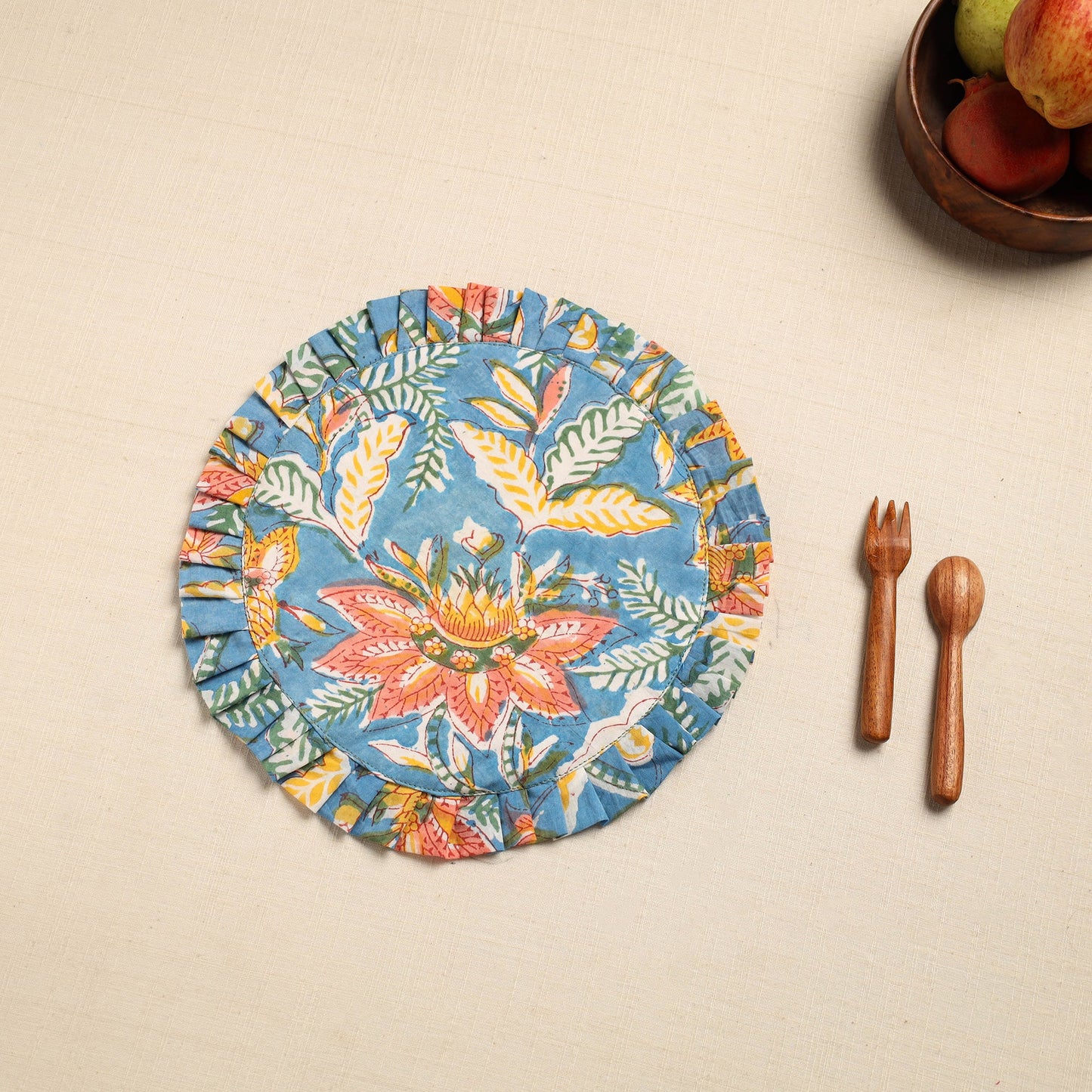 Blue Handcrafted Sanganeri Cotton Pot Holder