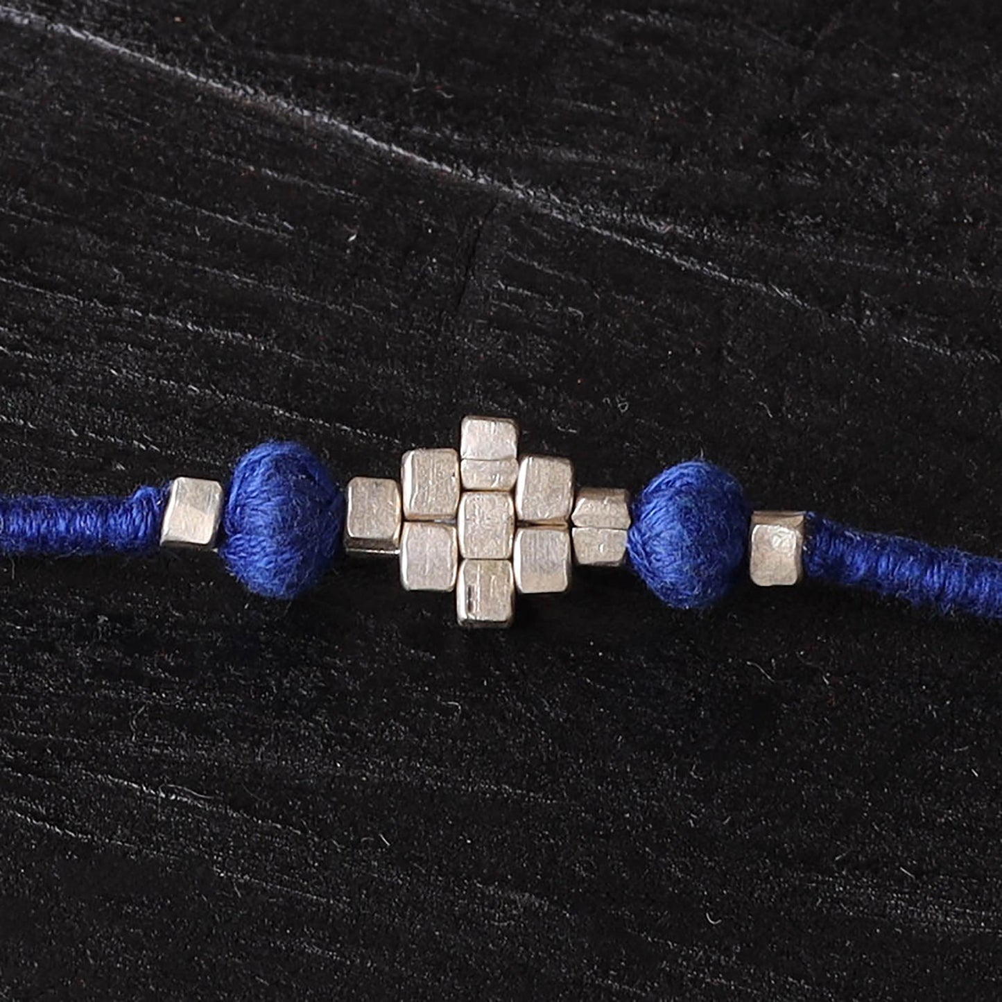 Handcrafted tribal dokra brass thread rakhi 61