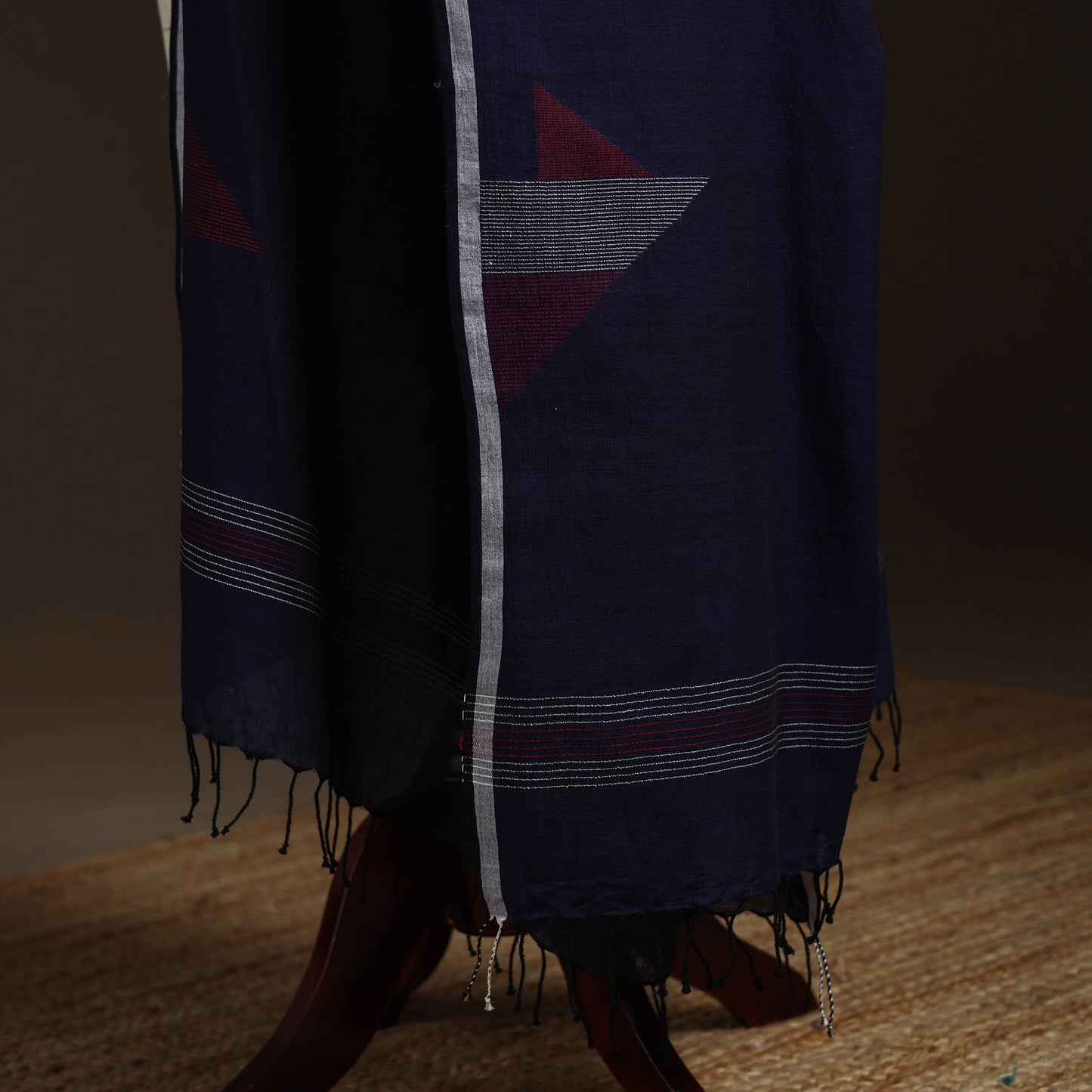 Handloom cotton bengal jamdani dupatta 19 - handcrafted