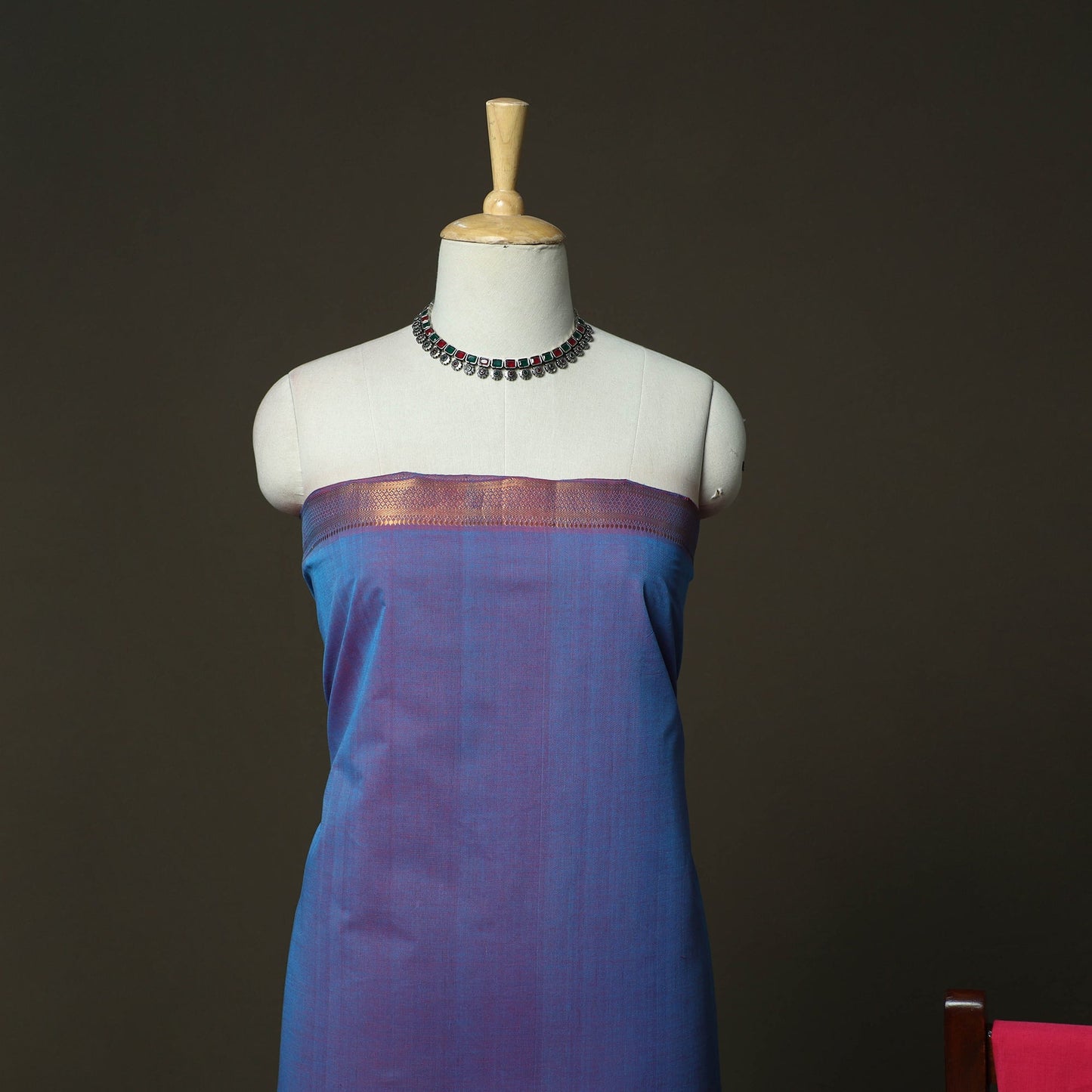Handloom cotton mangalagiri 3pc unstitched dress material