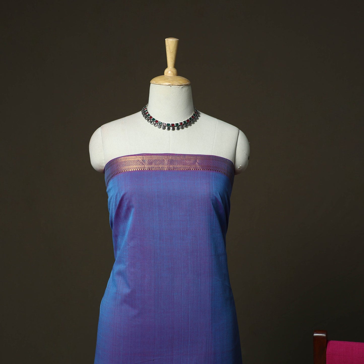 Handloom cotton mangalagiri 3pc unstitched dress material