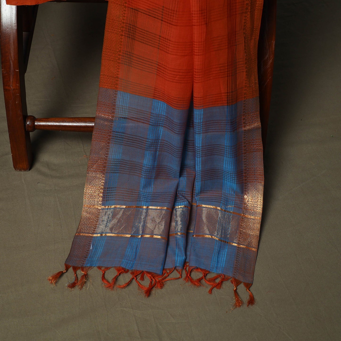 Handloom cotton mangalagiri 3pc unstitched dress material