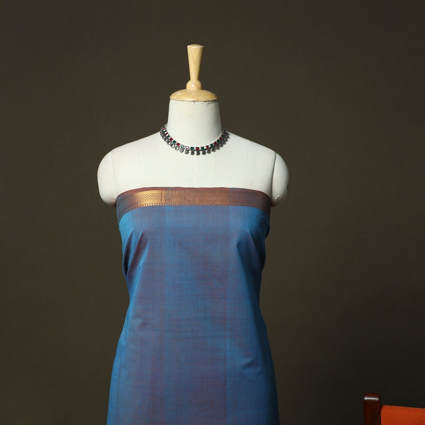 Handloom cotton mangalagiri 3pc unstitched dress material