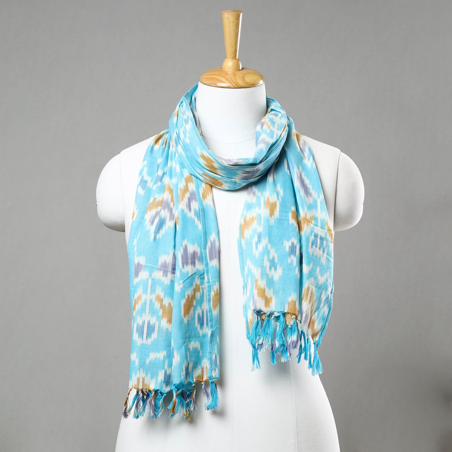 Handloom Cotton Pochampally Central Asian Ikat Stole