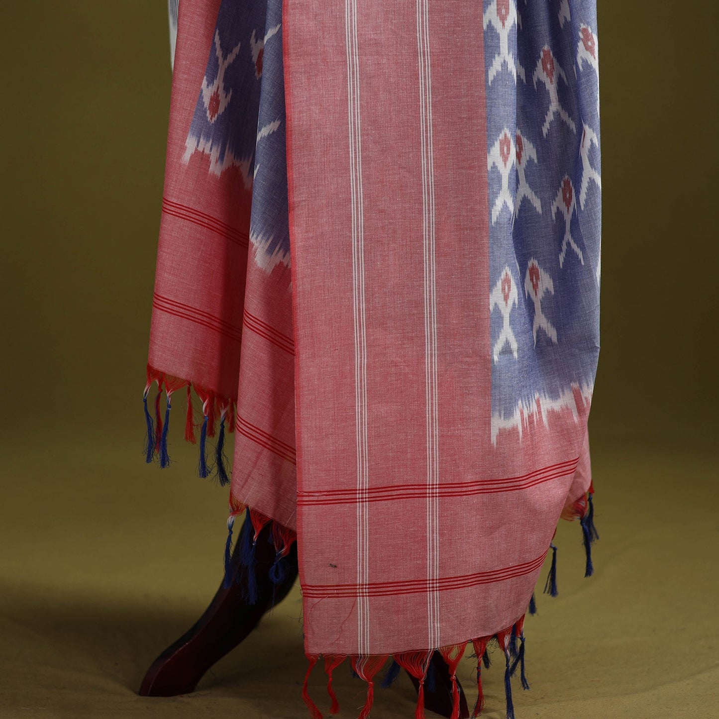 Handloom mercerised cotton pochampally ikat dupatta 16