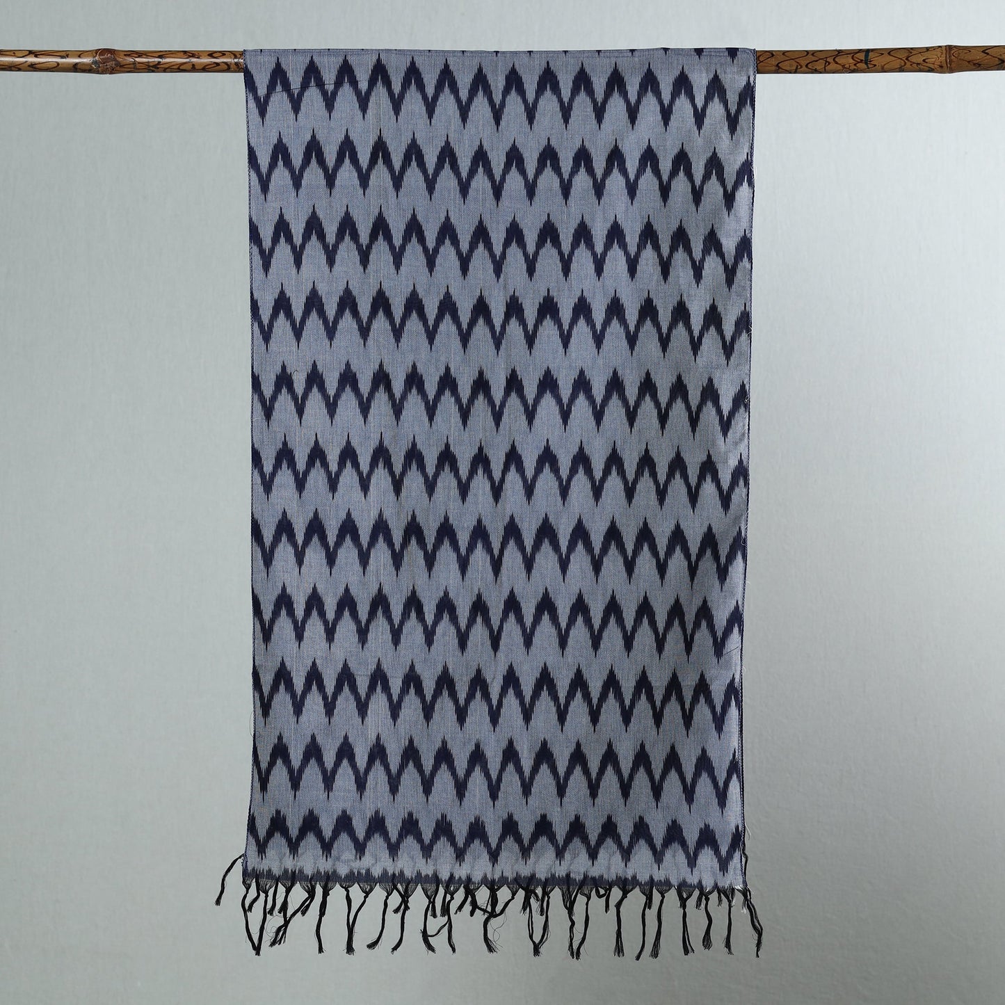 Buy Blue Handloom Mercerized Cotton Pochampally Ikat Stole