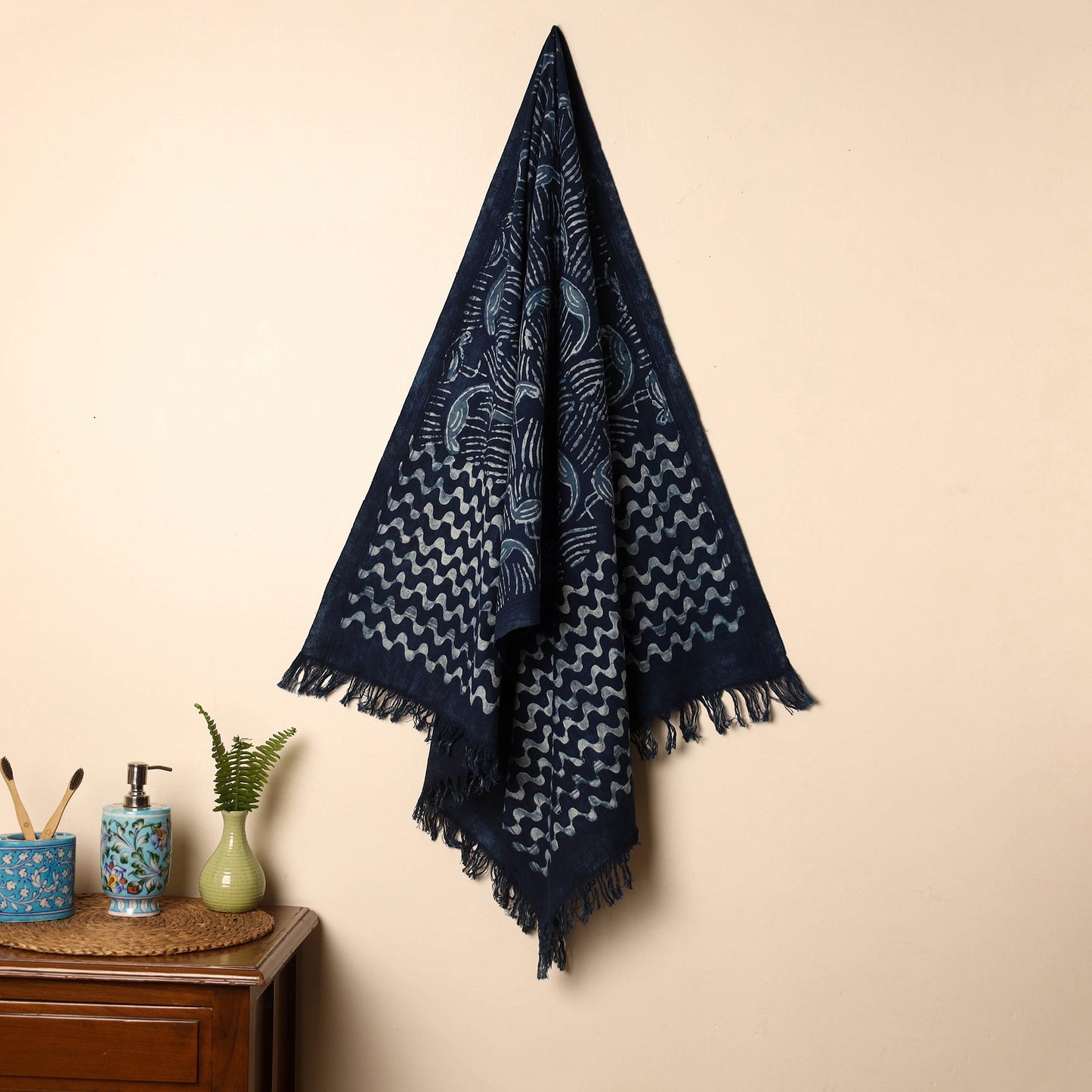 Handloom Block Printed Cotton Bindaas Towel Online
