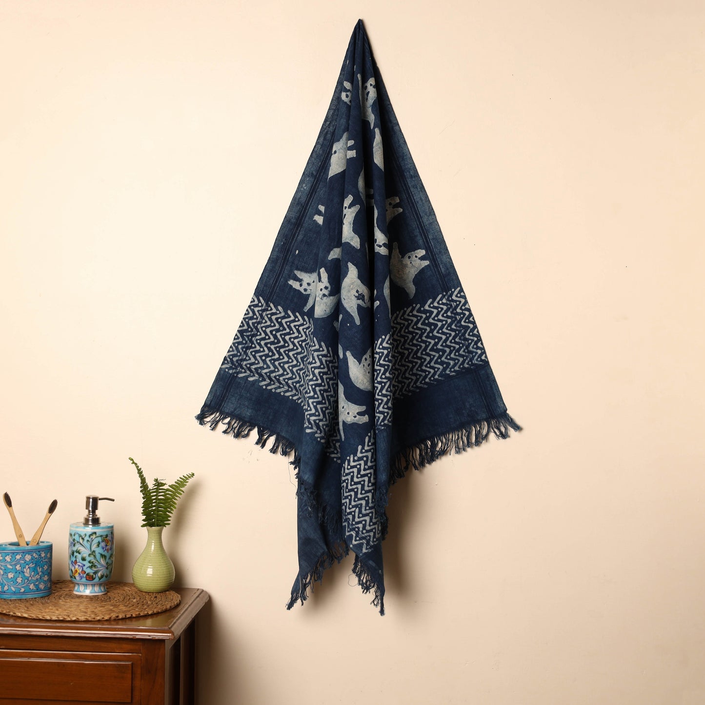 Handloom Block Printed Cotton Bindaas Towel