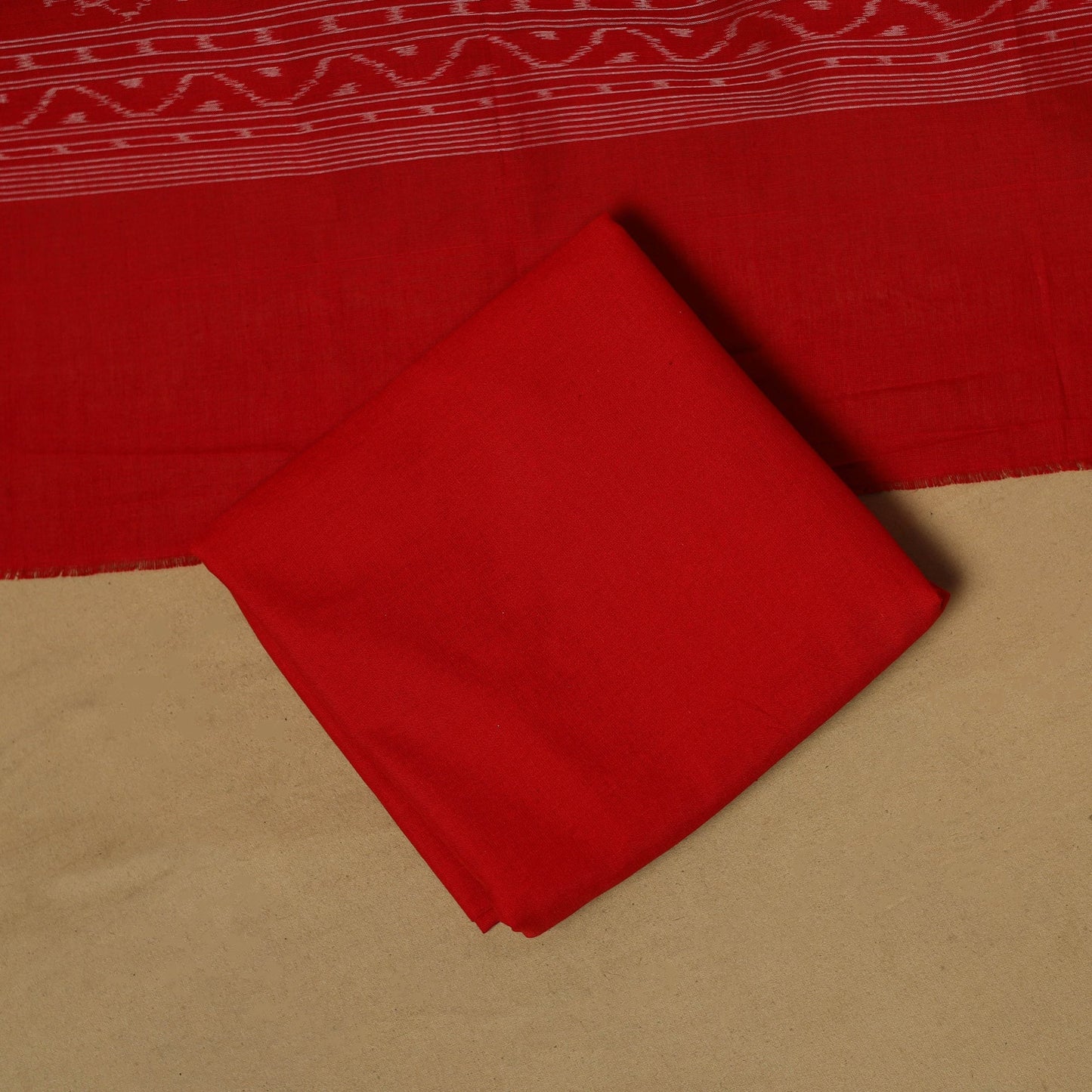 Handloom sambalpuri ikat cotton 3pc unstitched dress