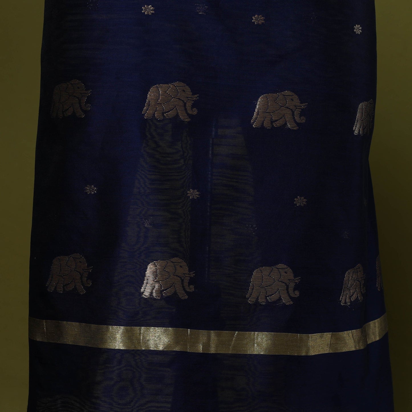 Handloom zari buti chanderi silk 2pc unstitched dress