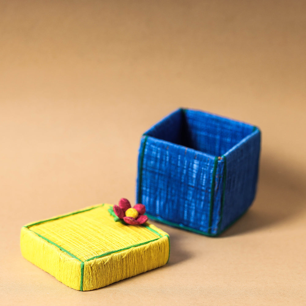 Handmade Coir Jewelry Box - Flower