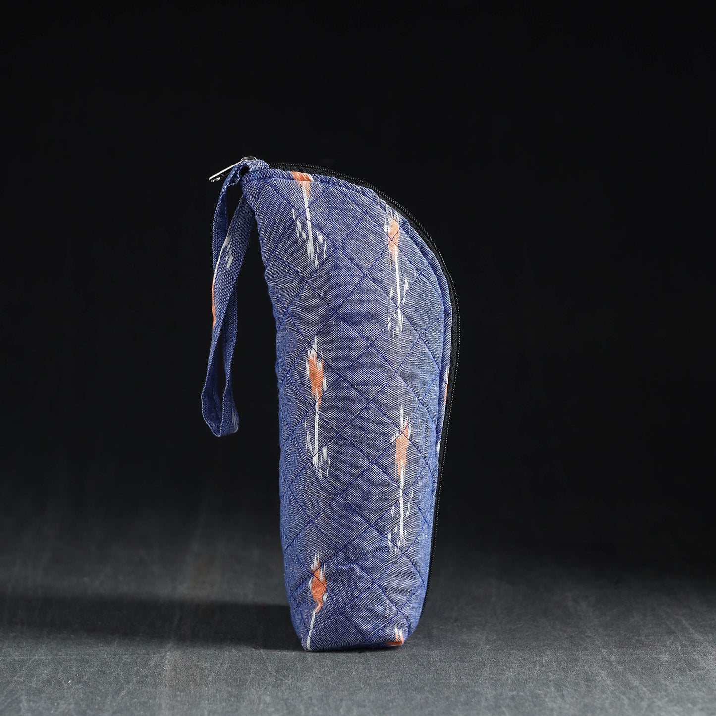 Blue Handmade Cotton 1L Water Bottle Cover