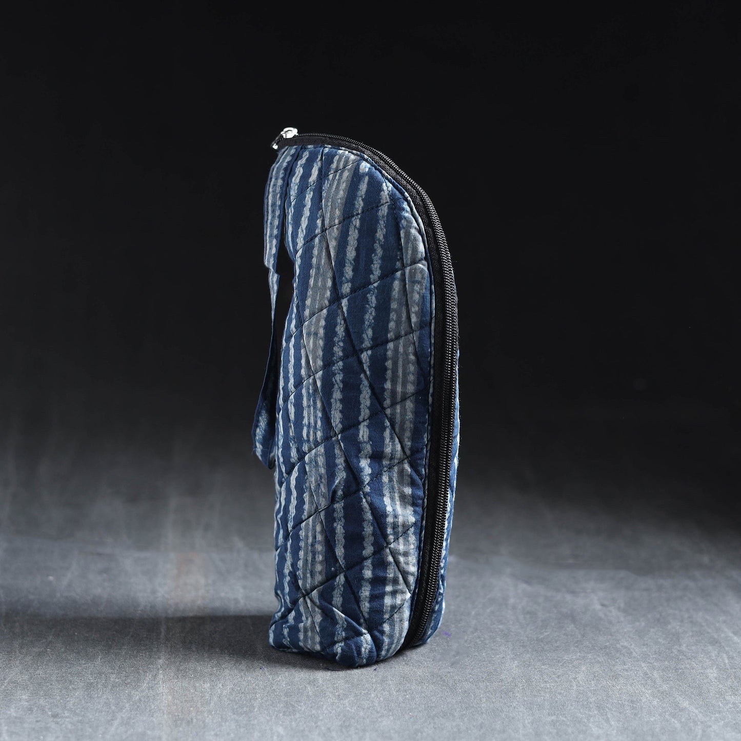 Blue Handmade Cotton 1L Water Bottle Cover