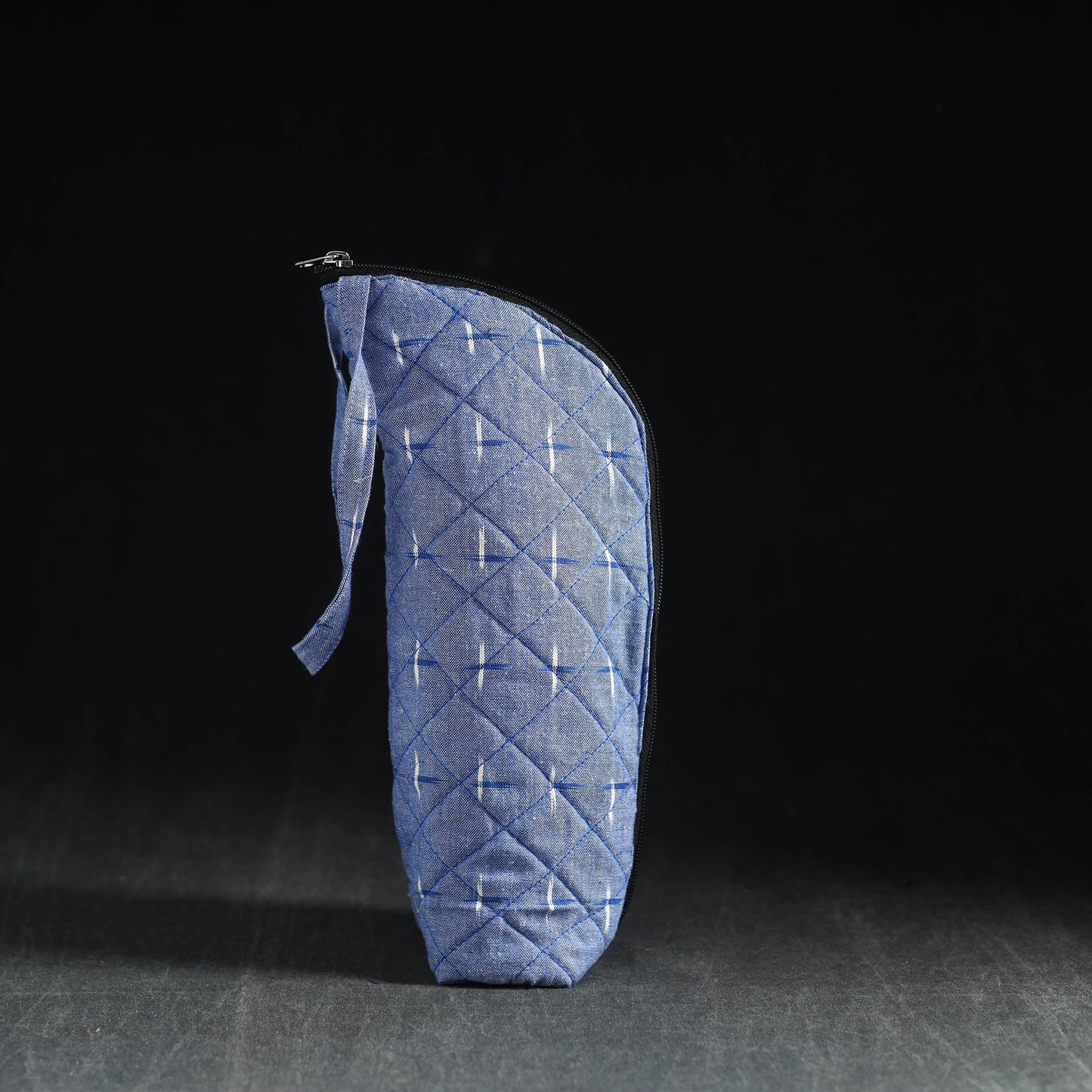 Blue Handmade Cotton 1L Water Bottle Cover