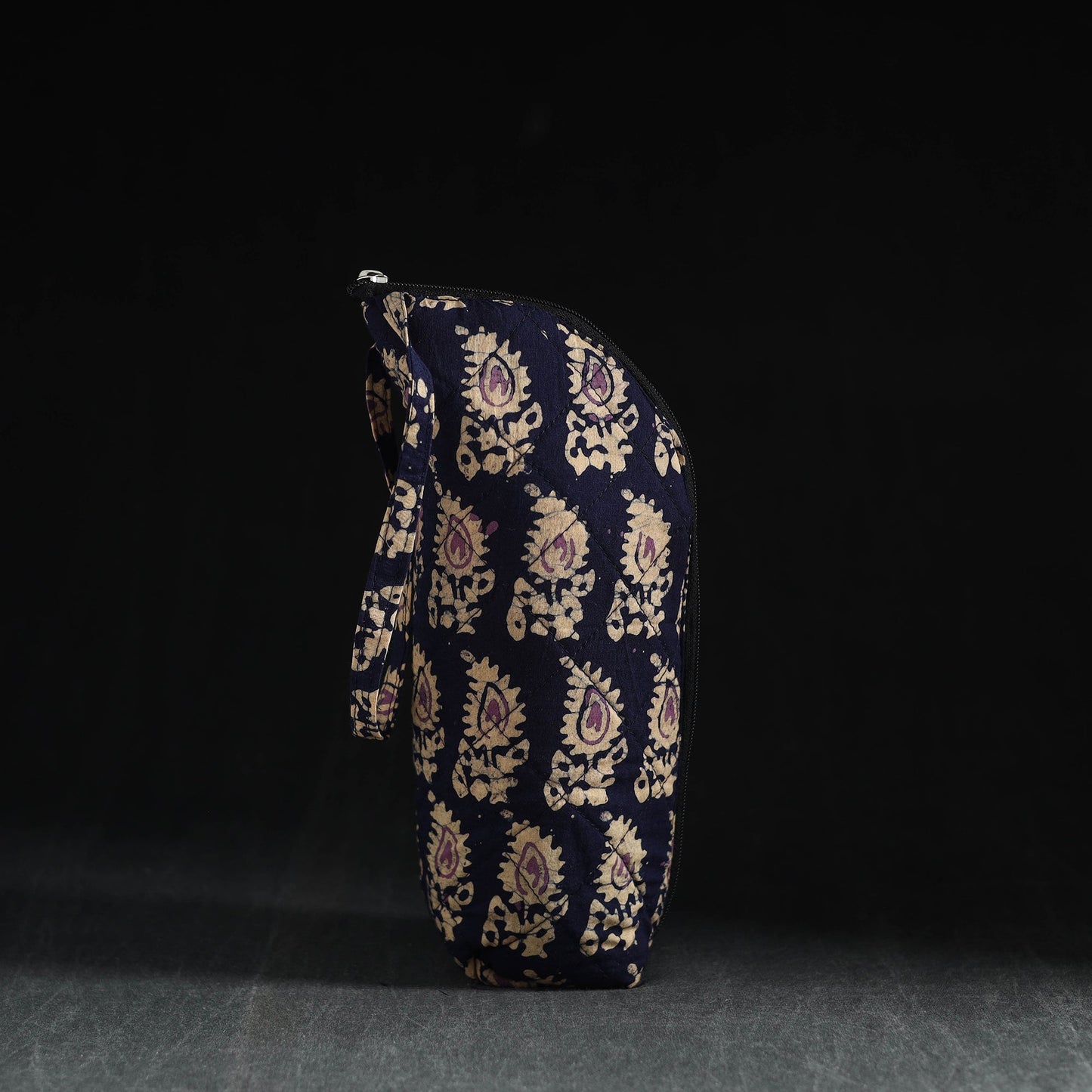 Blue Handmade Cotton 1L Water Bottle Cover