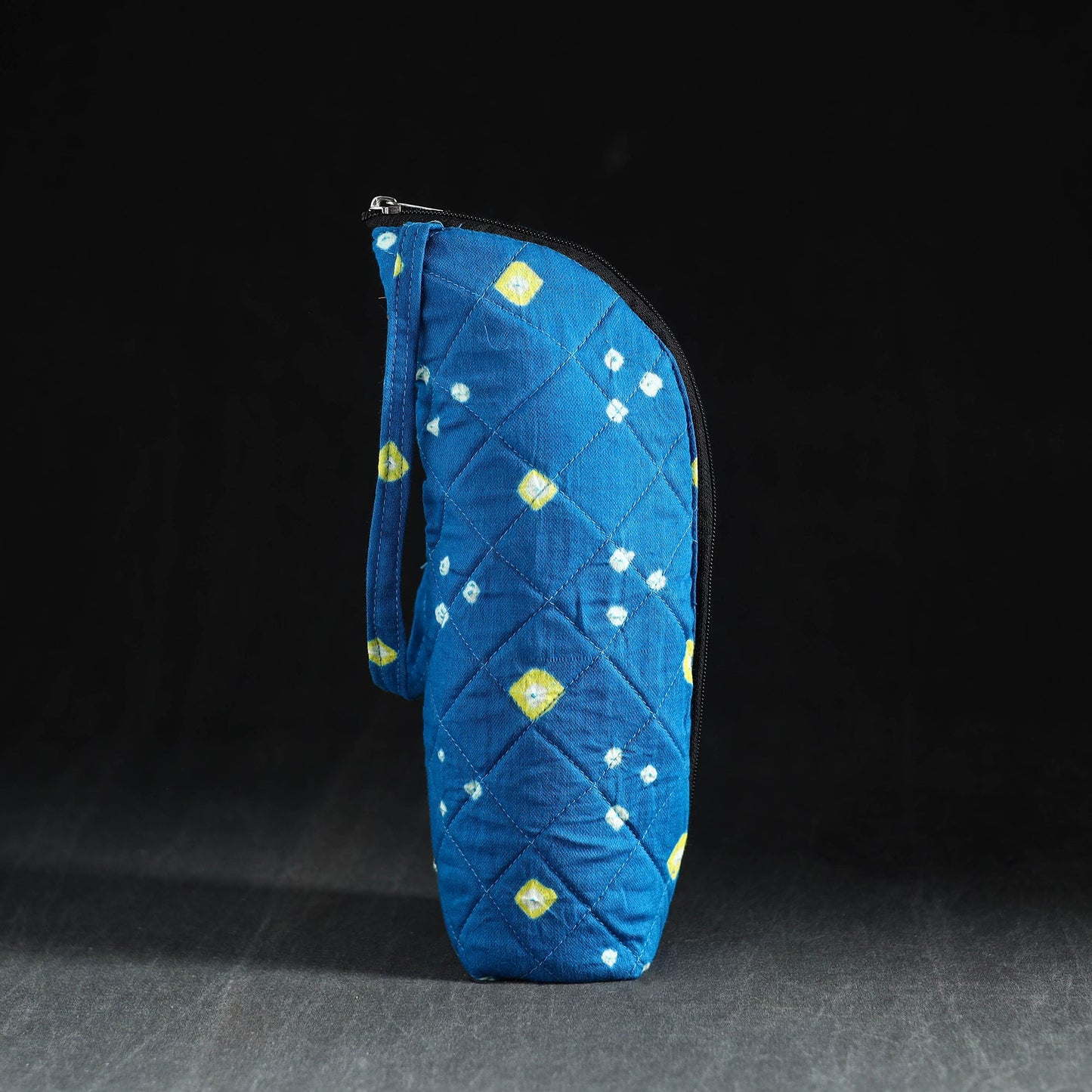 Blue Handmade Cotton 1L Water Bottle Cover