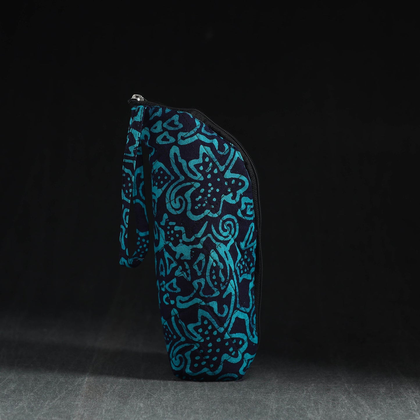 Blue Handmade Cotton 1L Water Bottle Cover