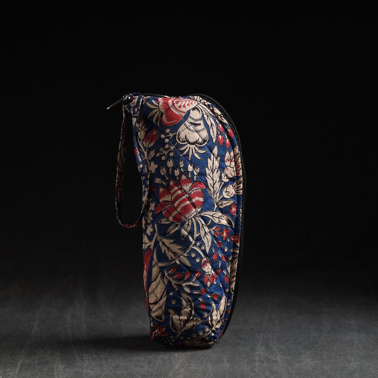 Blue Handmade Cotton 1L Water Bottle Cover