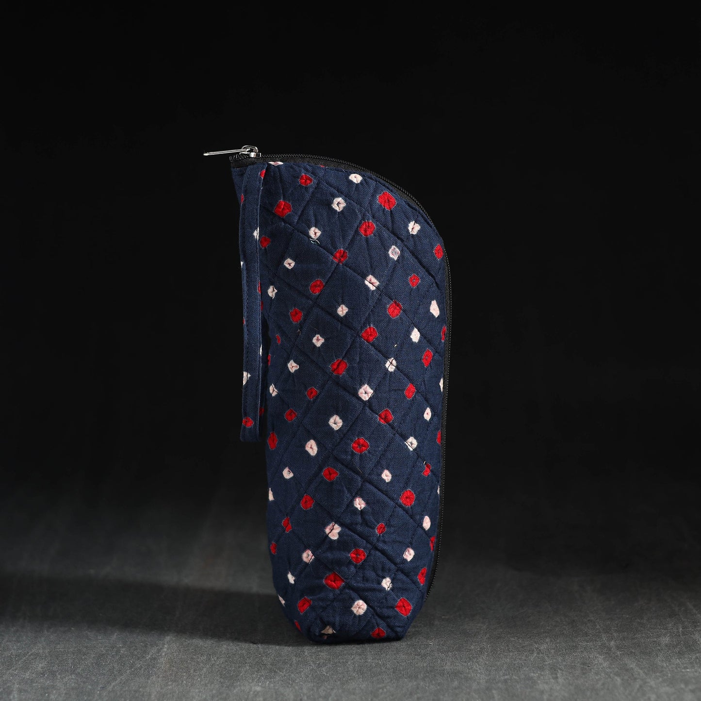Blue Handmade Cotton 1L Water Bottle Cover