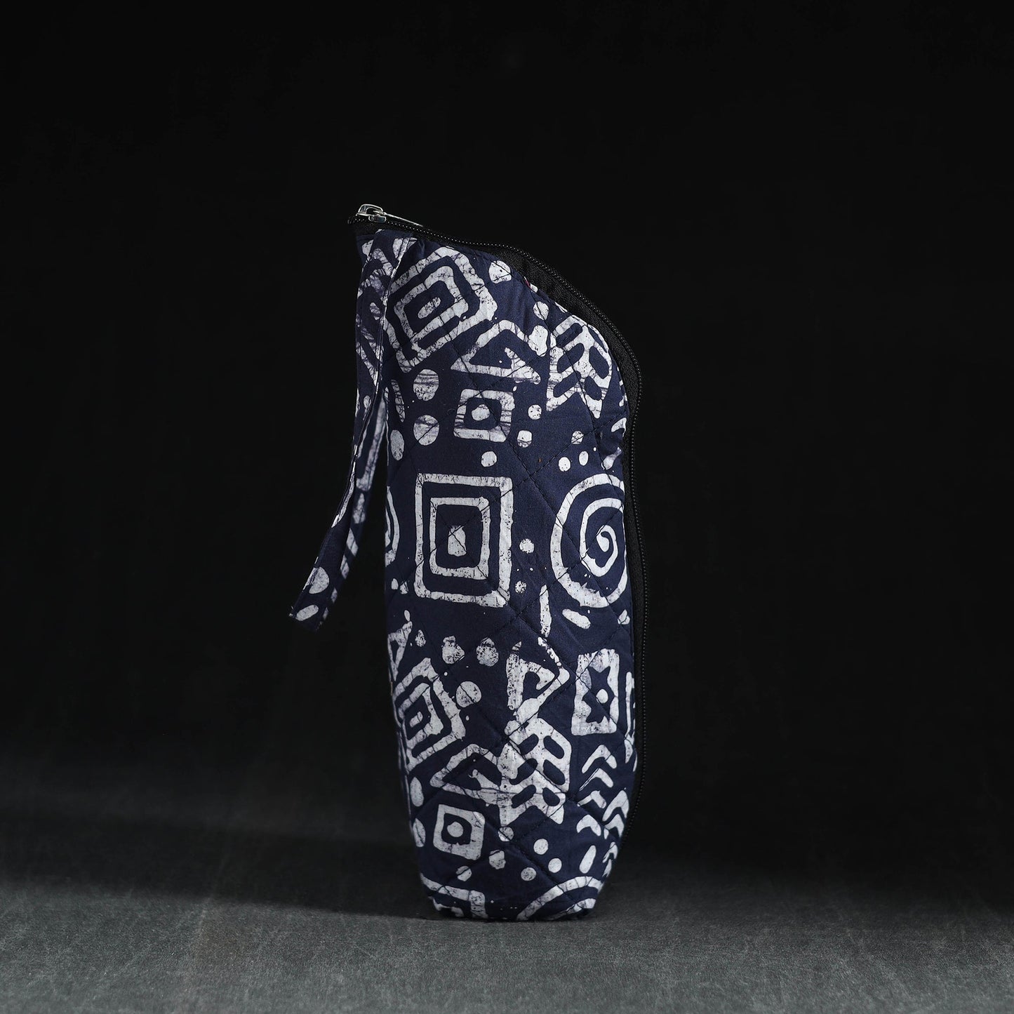 Blue Handmade Cotton 1L Water Bottle Cover