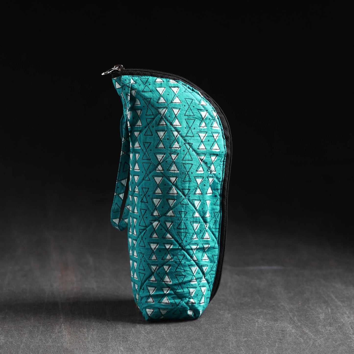 Blue Handmade Cotton 1L Water Bottle Cover