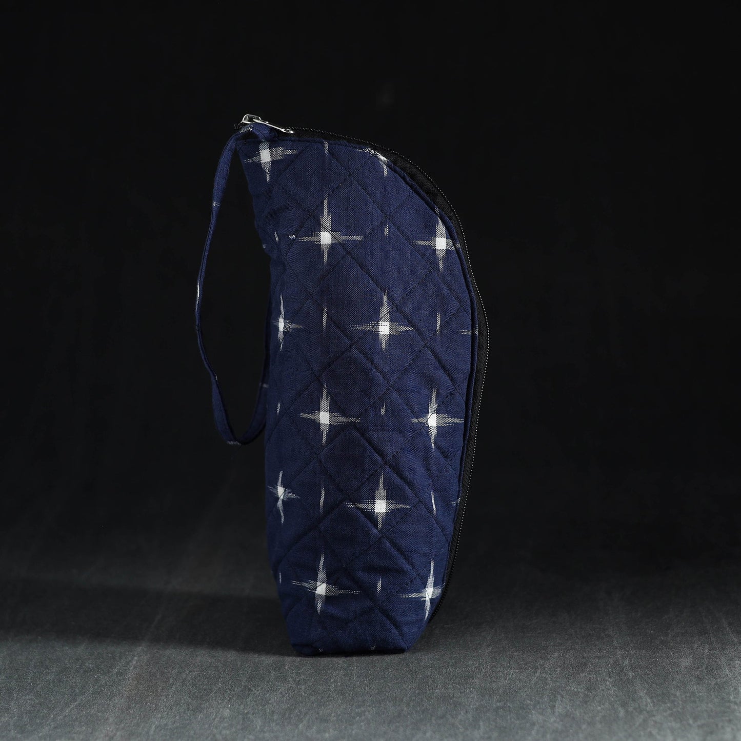 Blue Handmade Cotton 1L Water Bottle Cover