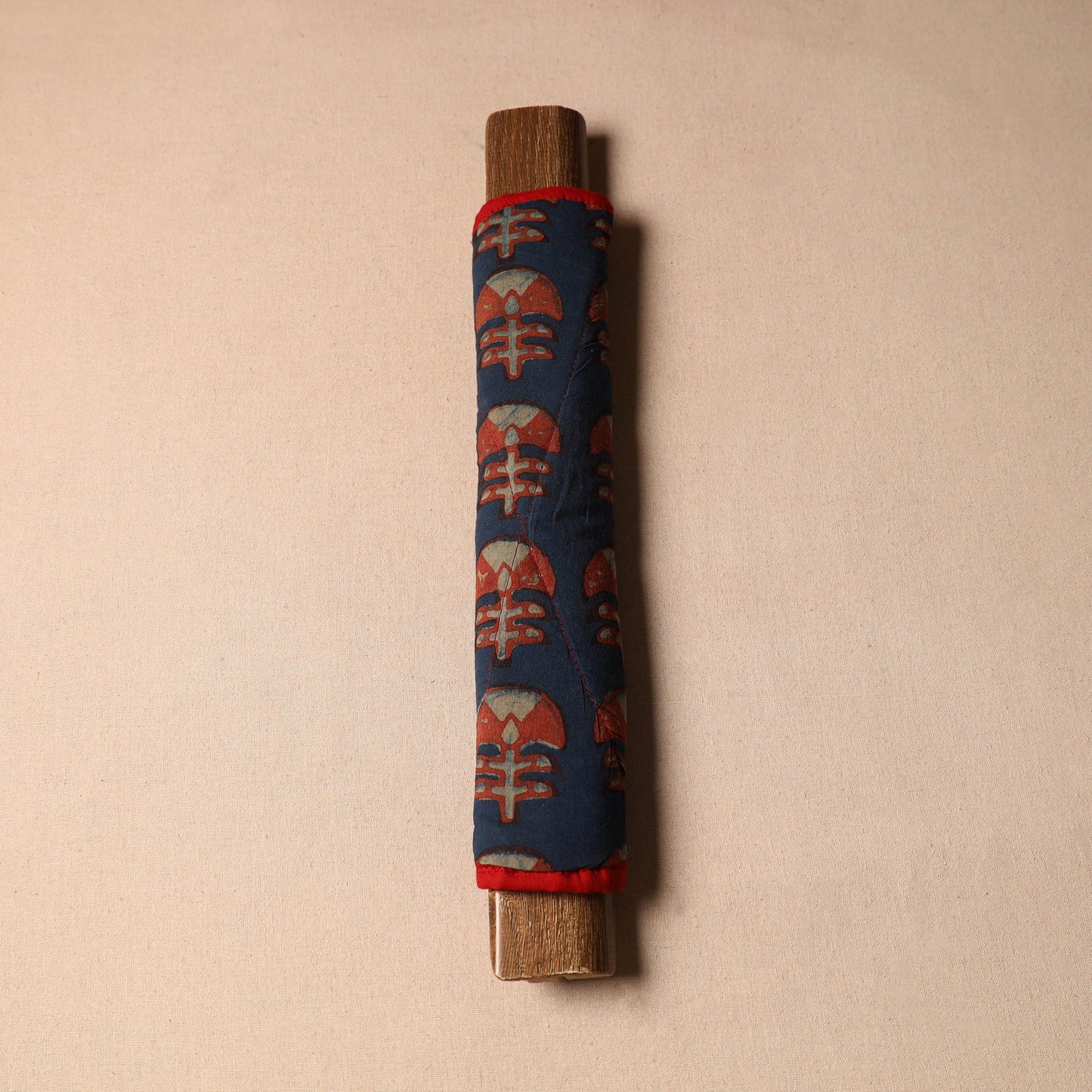 Blue - handmade cotton fridge handle cover 48 - handcrafted