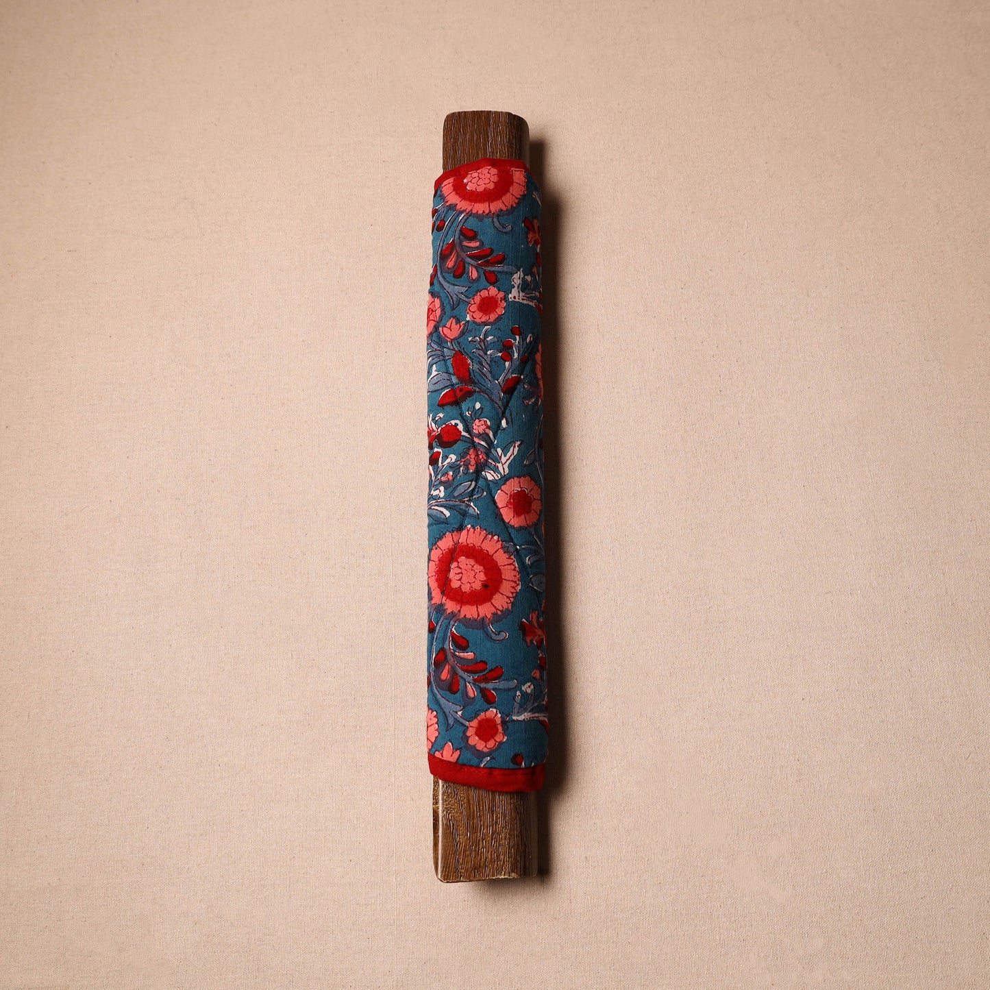 Buy Handmade Cotton Blue Fridge Handle Cover
