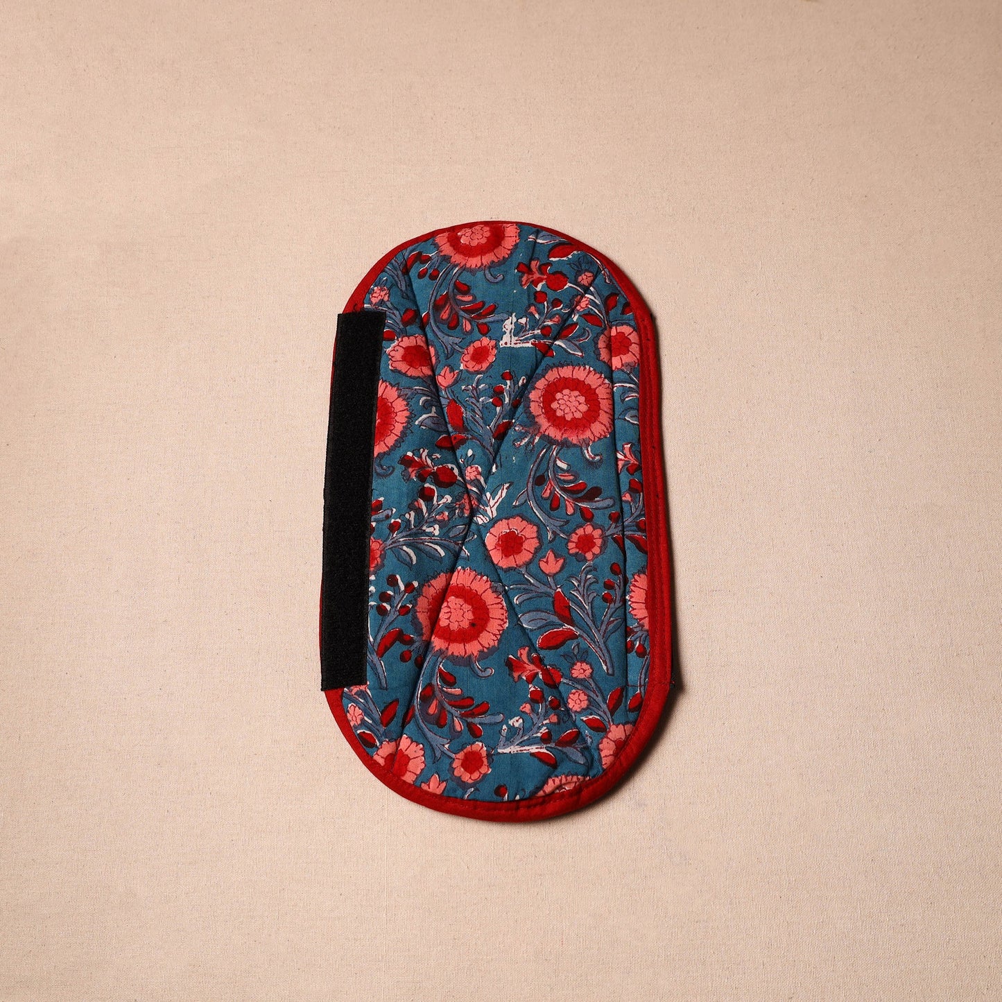 Buy Handmade Cotton Blue Fridge Handle Cover