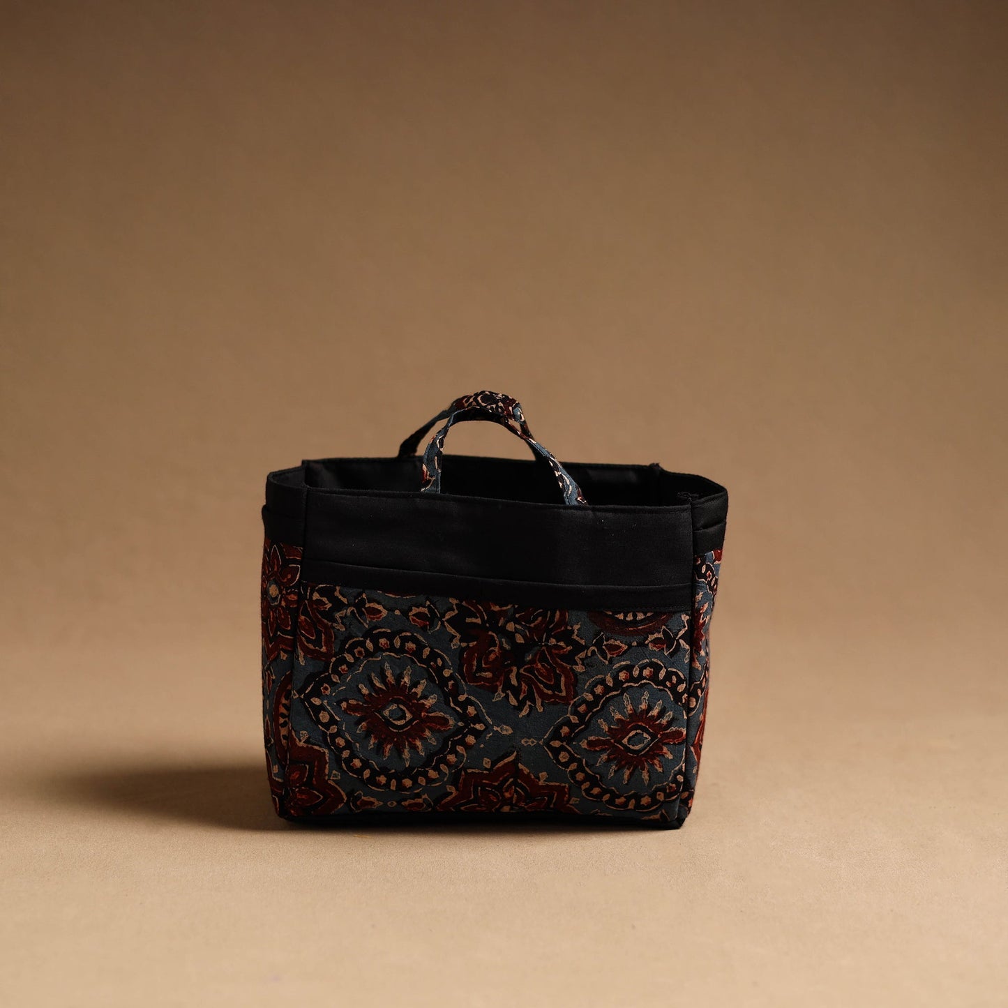 Blue Handmade Cotton Multipurpose Cosmetic/Toiletry Bag