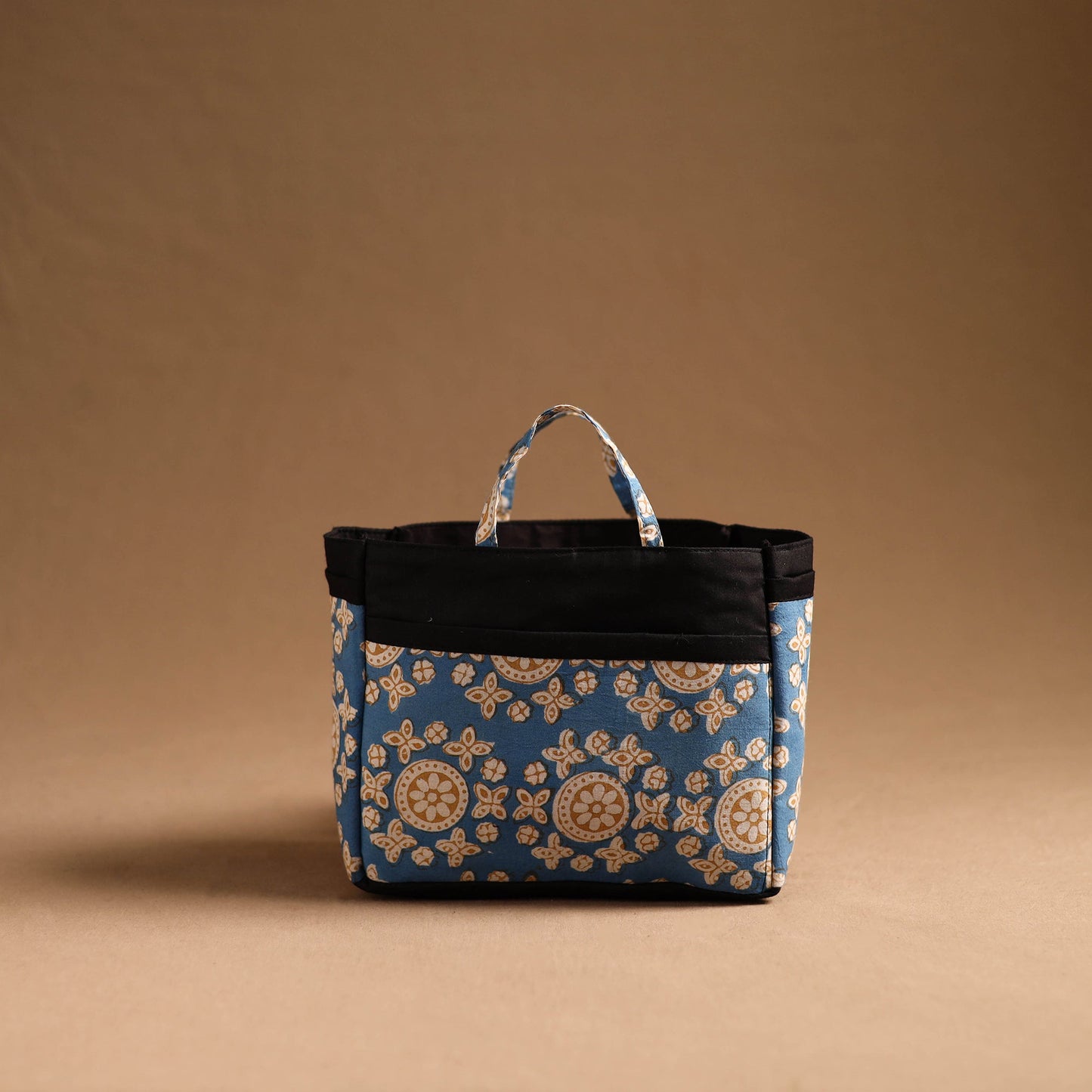 Blue Handmade Cotton Multipurpose Cosmetic/Toiletry Bag