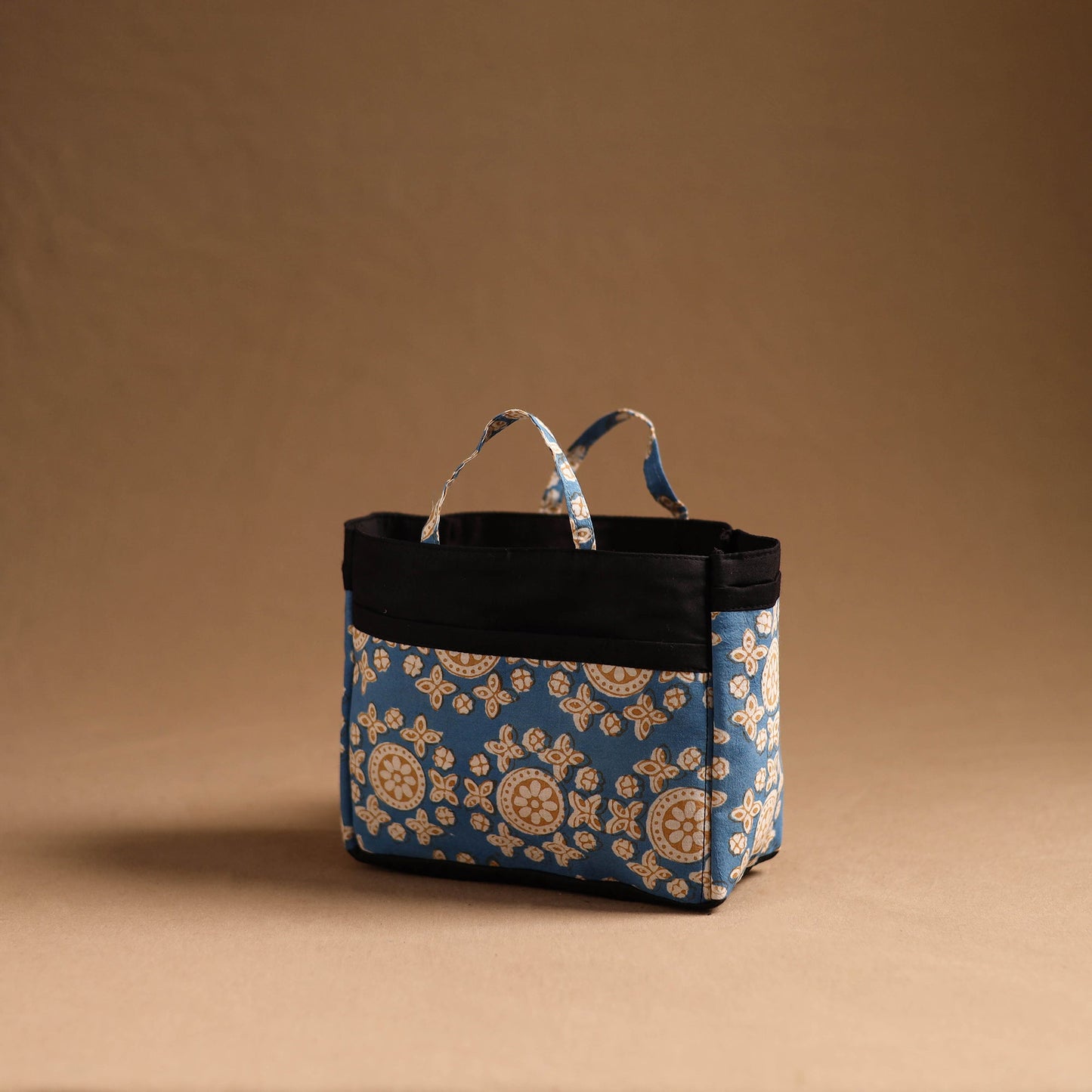 Blue Handmade Cotton Multipurpose Cosmetic/Toiletry Bag