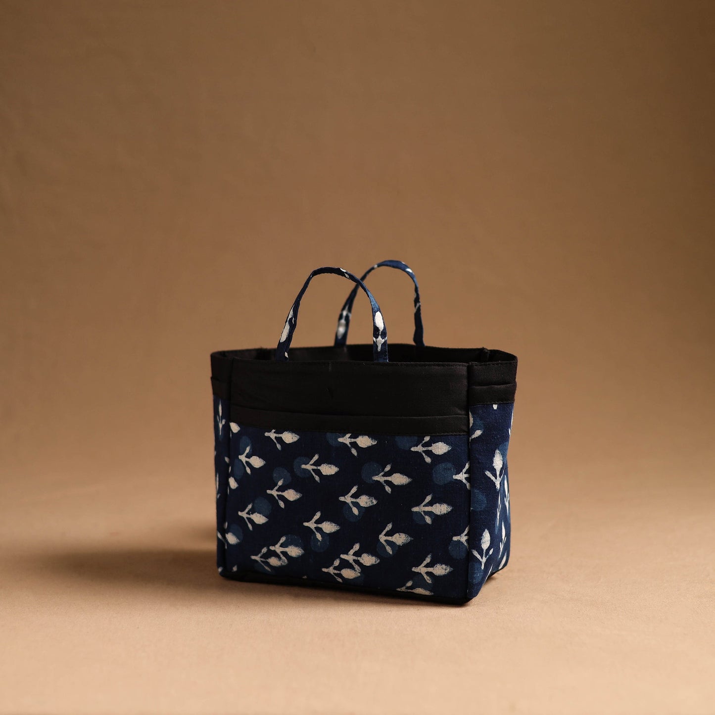 Blue Handmade Cotton Multipurpose Cosmetic/Toiletry Bag