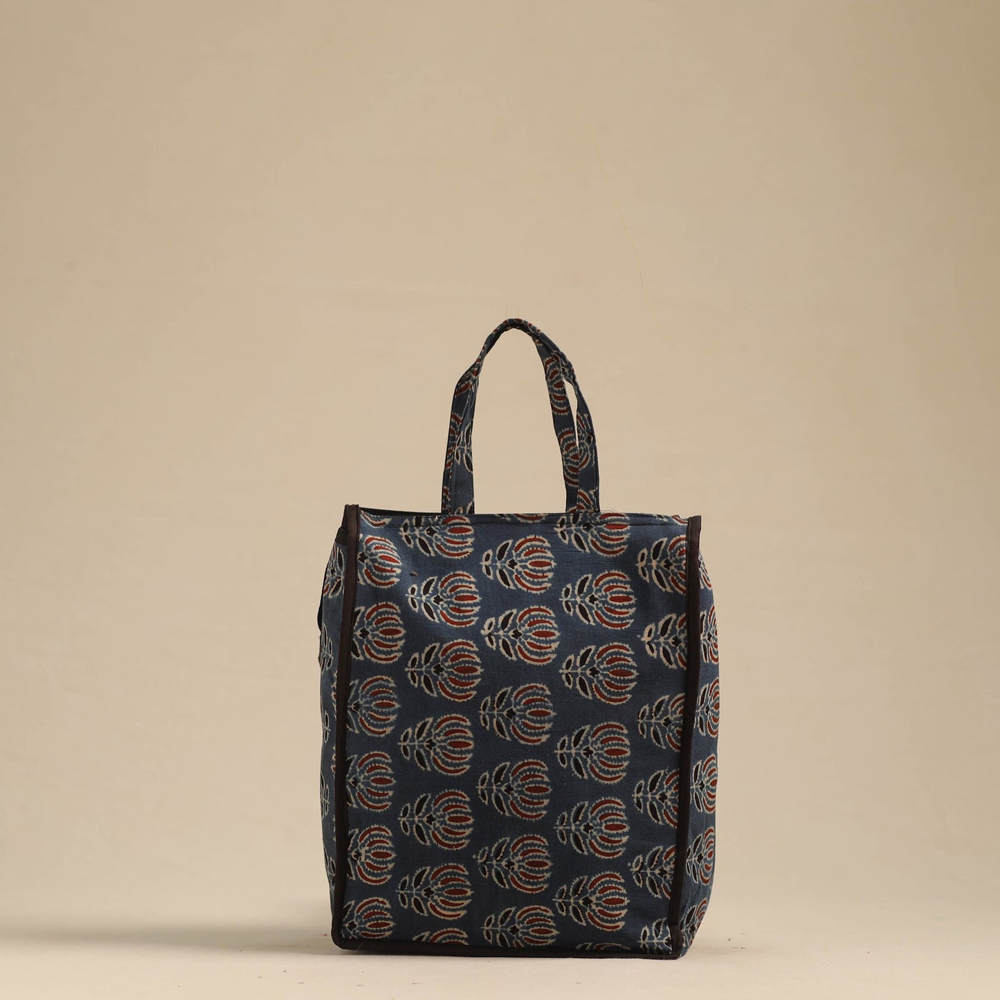Blue Handmade Cotton Shopping Hand bag