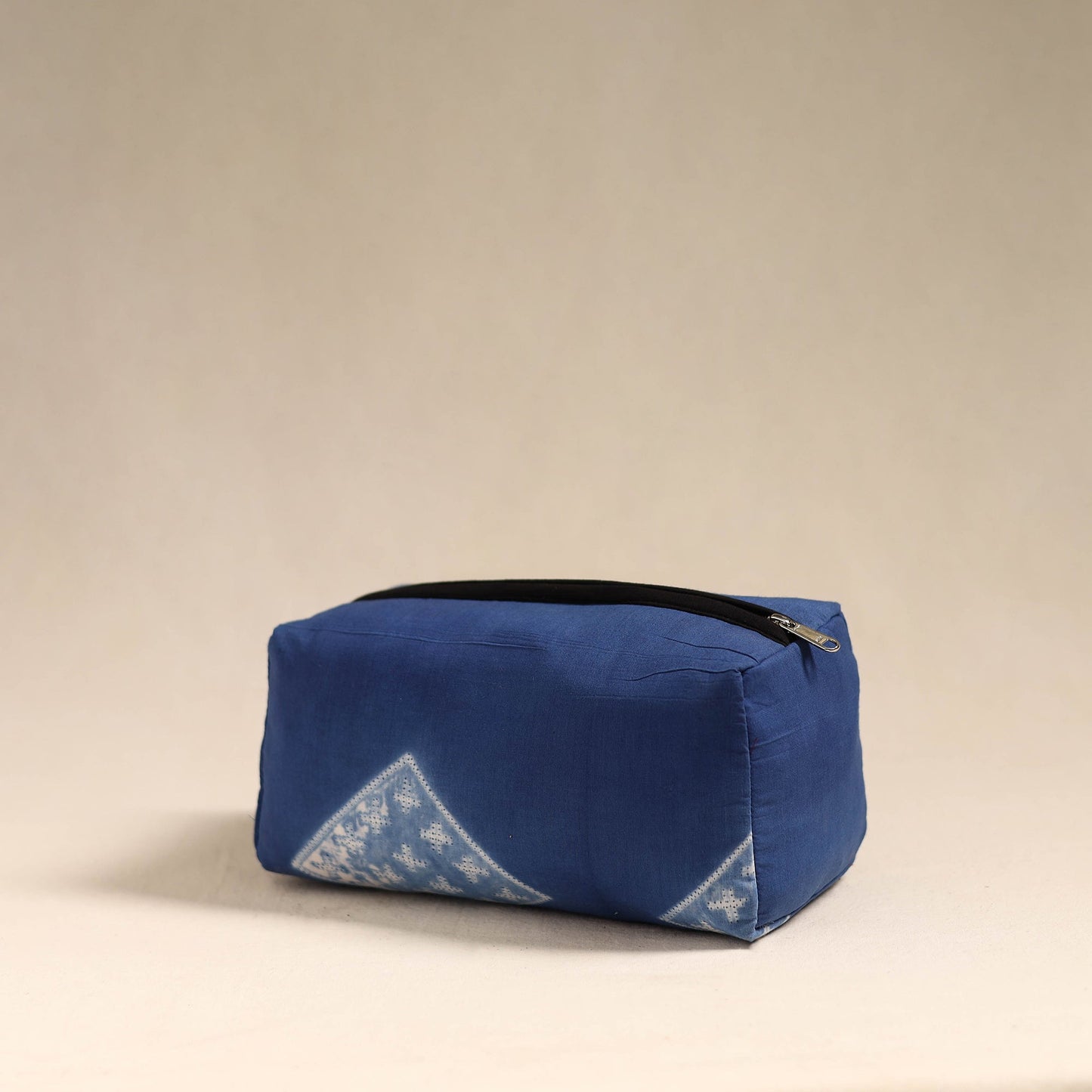 Blue Handmade Cotton Toiletry Bag