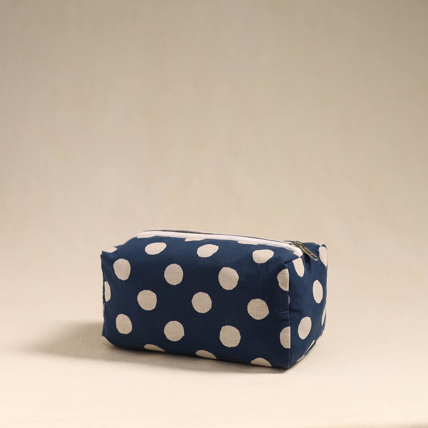 Blue Handmade Cotton Toiletry Bag