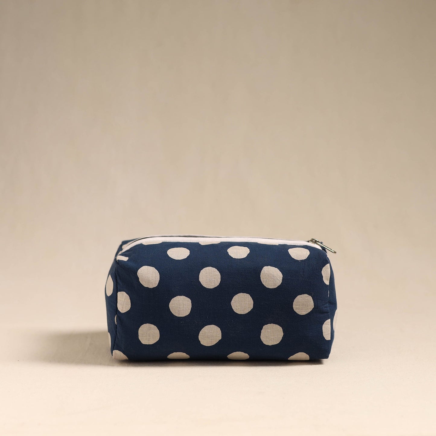 Blue Handmade Cotton Toiletry Bag