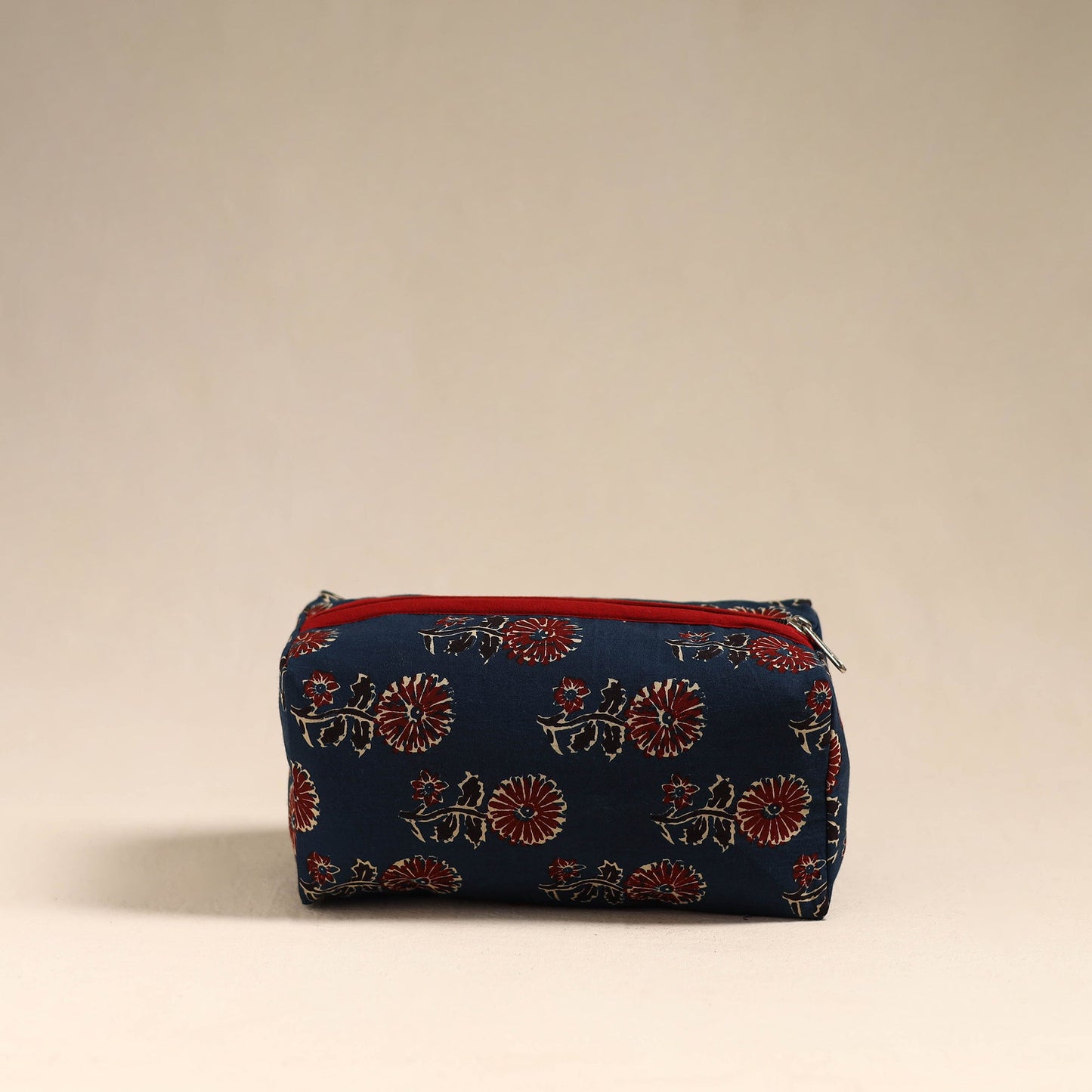 Blue Handmade Cotton Toiletry Bag